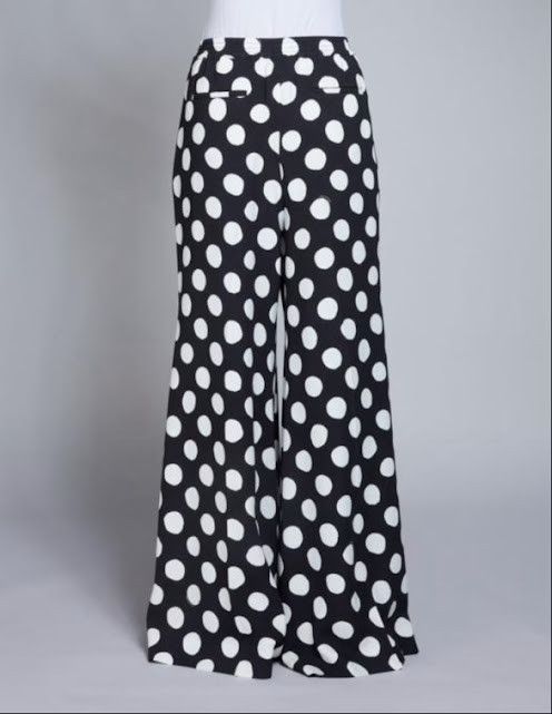 Marni o1w1db10824 Polka Dots Wide Leg Pant in Black White Size 30" / US 8 / IT 44 - 2 Thumbnail
