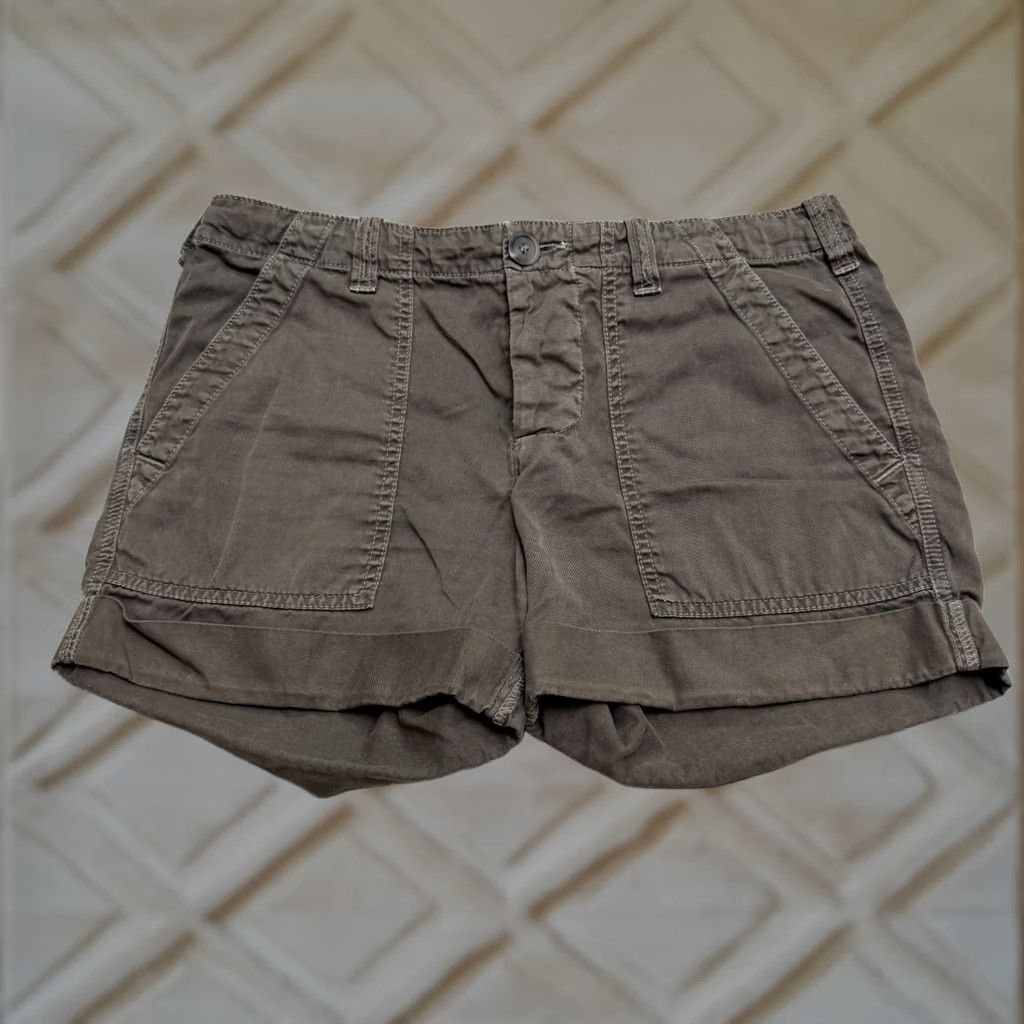Vince Vince 100% Cotton Fatigue Shorts Womens 26 Dark Brown Mid Rise Casual Preppy Size 26" / US 2 / IT 38 - 1 Thumbnail