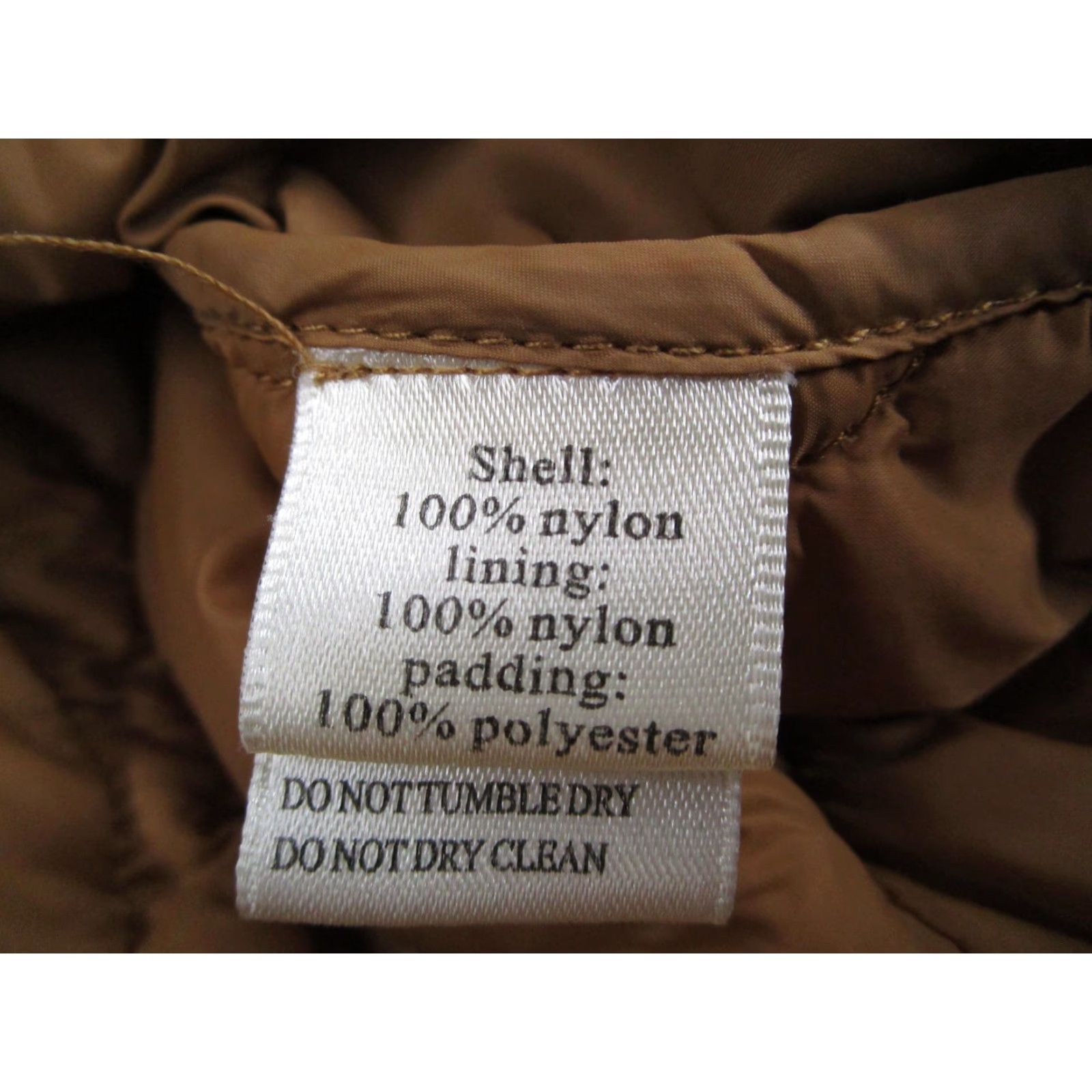 Vintage Dylan Quilted Jacket Womens Small Tan Nylon Snap Front Shirt Jacket Shacket Size S / US 4 / IT 40 - 3 Thumbnail