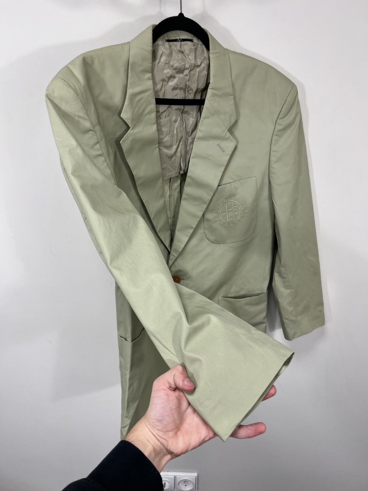 Valentino Vintage Valentino Pocket Logo Rare Luxury Blazer Jacket Size 44R - 15 Thumbnail
