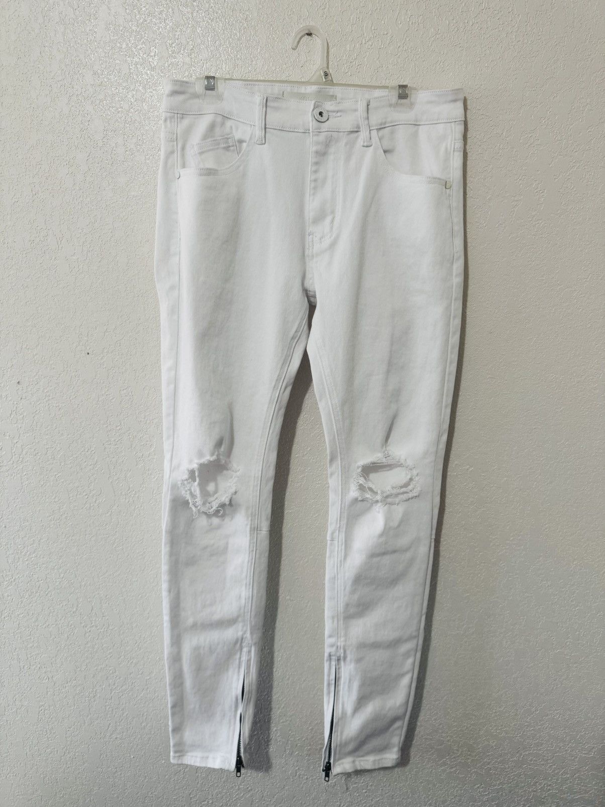 Kodak KDNK Ankle Zipper Skinny Jeans “White” Size US 32 / EU 48 - 1 Thumbnail