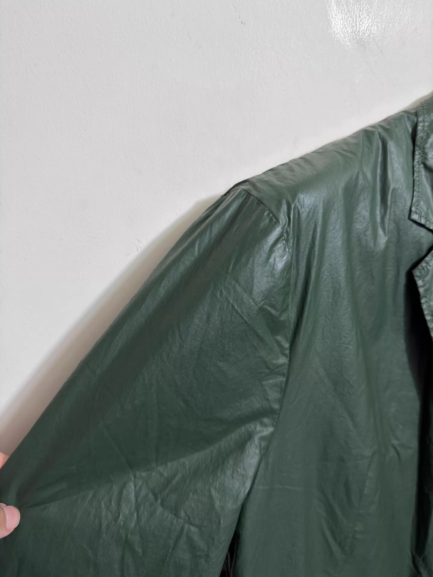Dsquared2 Dsquared2 Resin Coated Dark Green Fitted Blazer Size US L / EU 52-54 / 3 - 5 Thumbnail