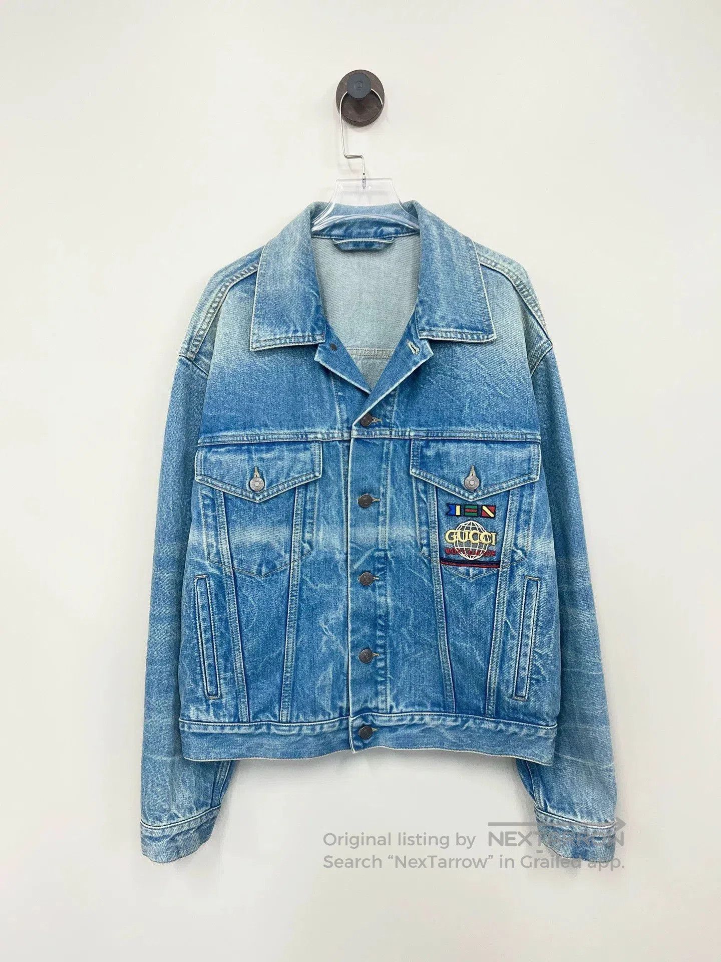 Gucci Gucci Blue Nautical Logo Denim Jacket. Size US S / EU 44-46 / 1 - 1 Thumbnail