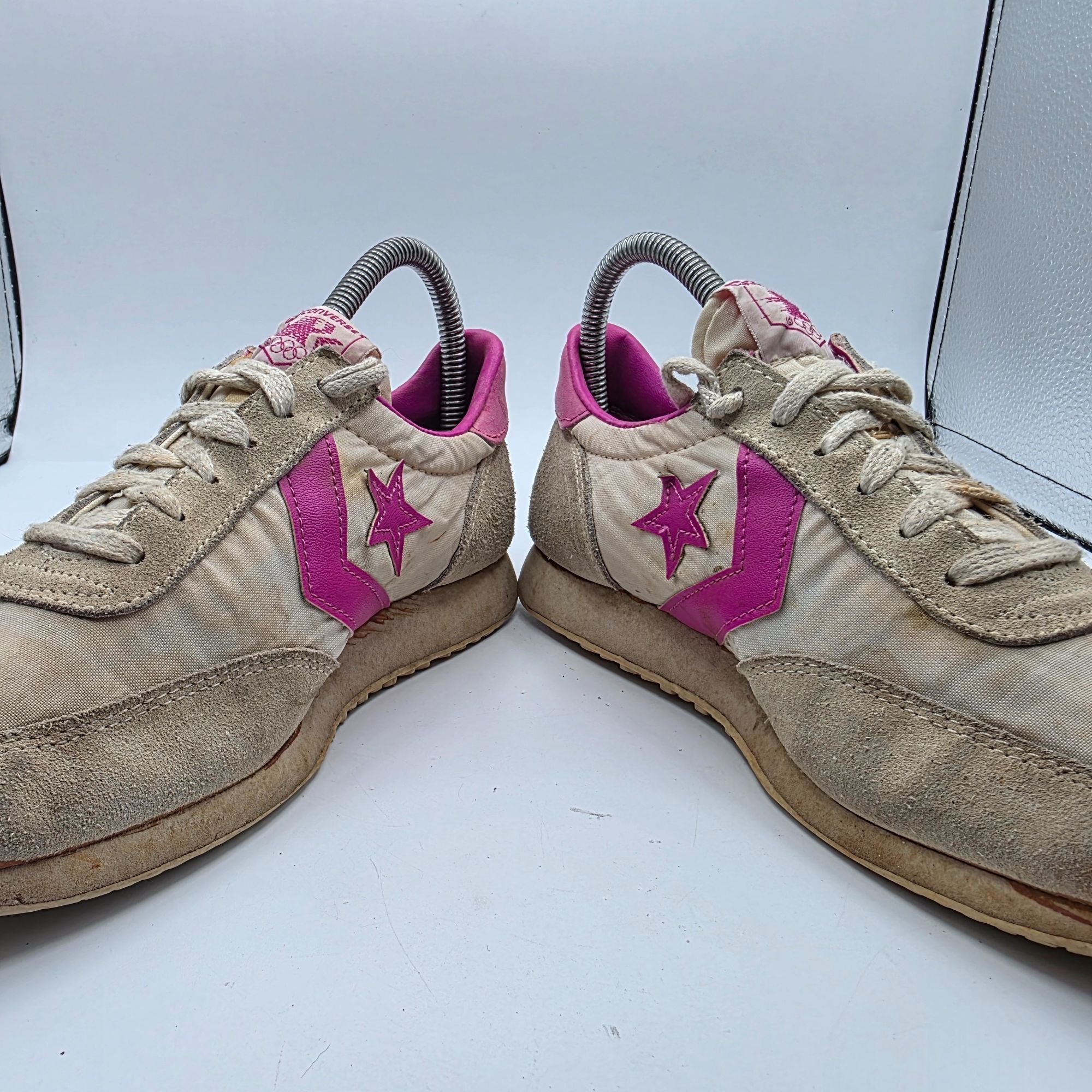 Converse Vintage 80's Converse Womens Size 5.5 Beige Pink Sneaker Sho Size US 5.5 / IT 35.5 - 3 Thumbnail