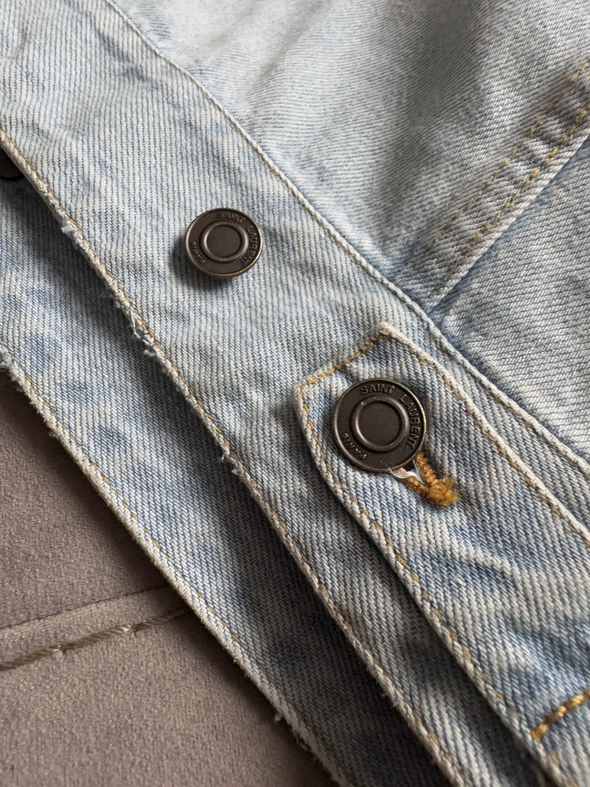 Saint Laurent Paris SAINT LAURENT denim jacket sizes in photos BY TAPE MEASURE Size US XS / EU 42 / 0 - 20 Thumbnail