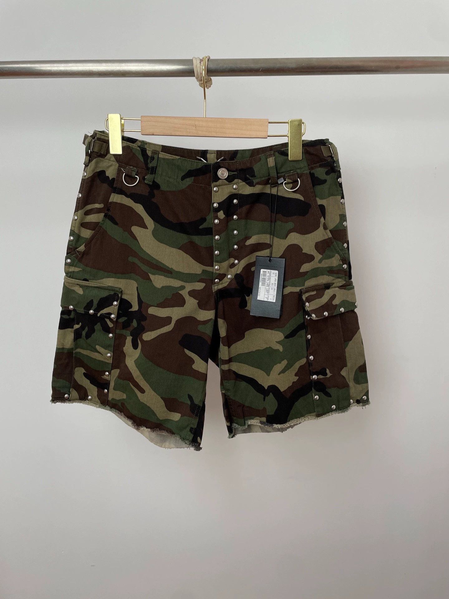Saint Laurent Paris SLP Camouflage Cargo Shorts S Size US 29 - 1 Thumbnail