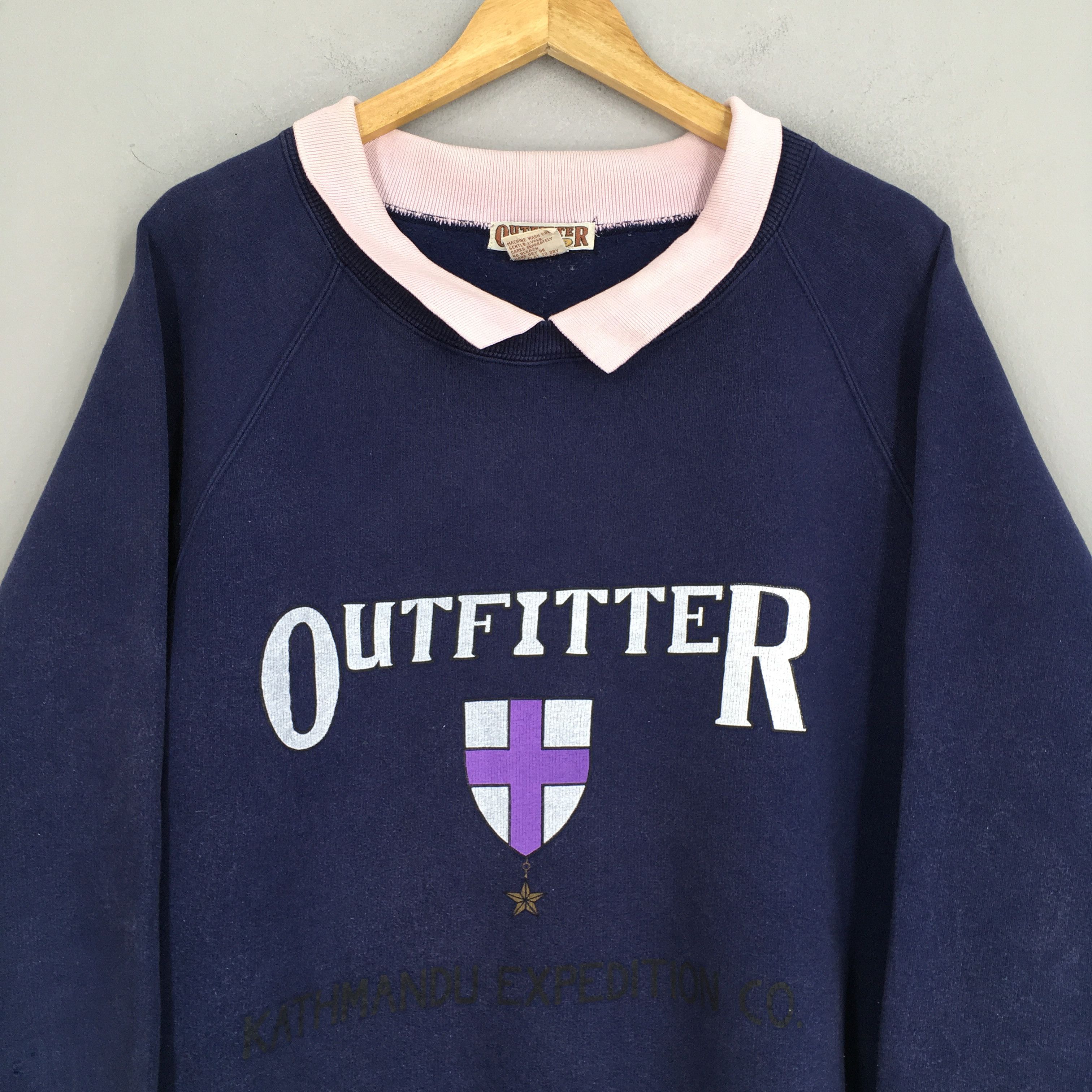 Vintage Vintage 90s Outfitter Hike Blue Sweatshirt XXLarge Size US XXL / EU 58 / 5 - 2 Thumbnail