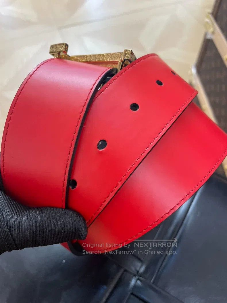 Louis Vuitton Louis Vuitton Dazzling red belt Size ONE SIZE - 5 Thumbnail