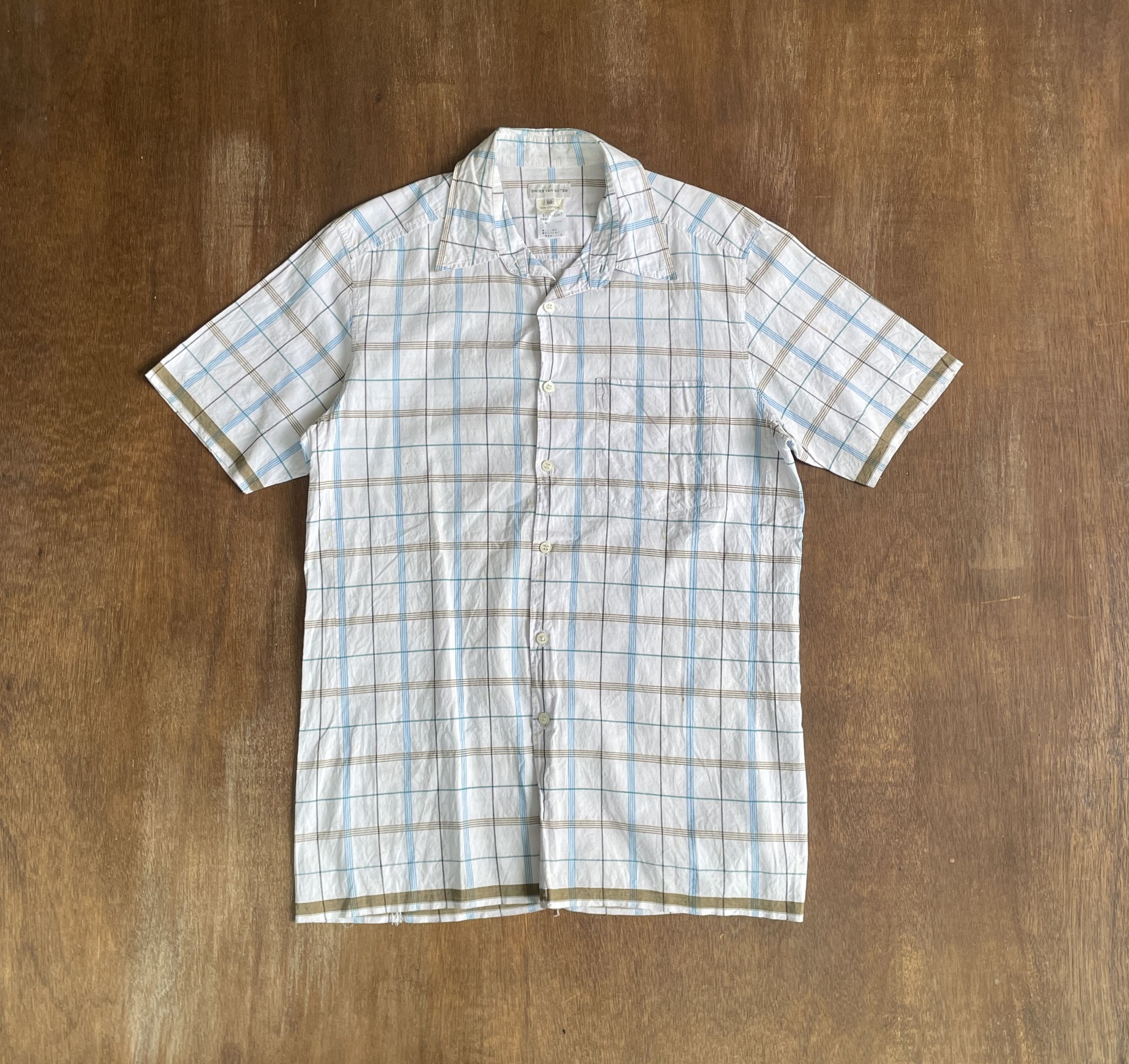 Dries Van Noten DRIES VAN NOTEN Squared Short Sleeves Shirt Size US M / EU 48-50 / 2 - 1 Thumbnail