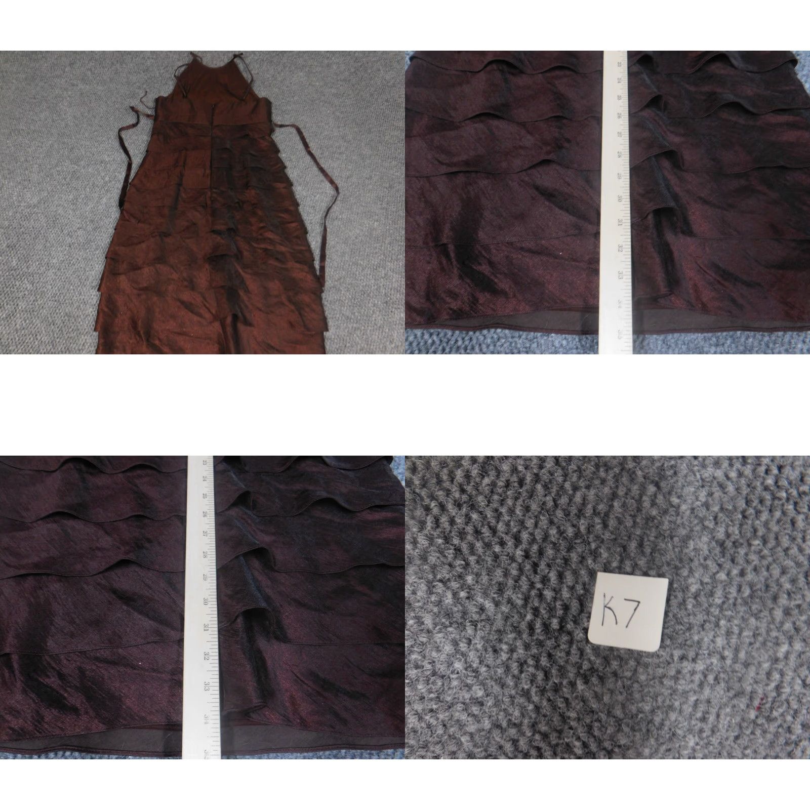 Adrianna Papell Adrianna Papell Womens Dress 8 Brown Pencil Dress Sleeveless Mock Neck Beaded Embellishments Midi Lined - Summer - Regular Women Size M / US 6-8 / IT 42-44 - 8 Thumbnail