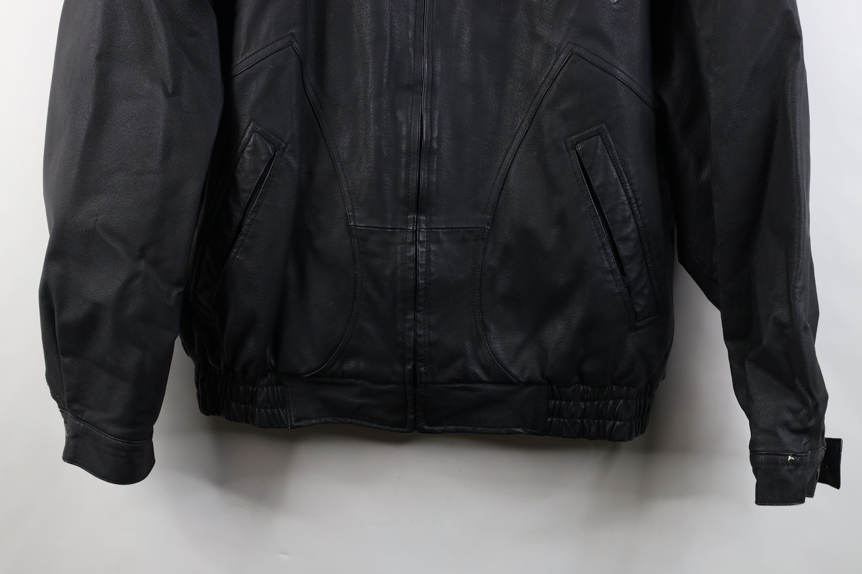 Vintage Vintage 90s Highlander Movie Quilted Leather Jacket Black Size US XL / EU 56 / 4 - 3 Thumbnail