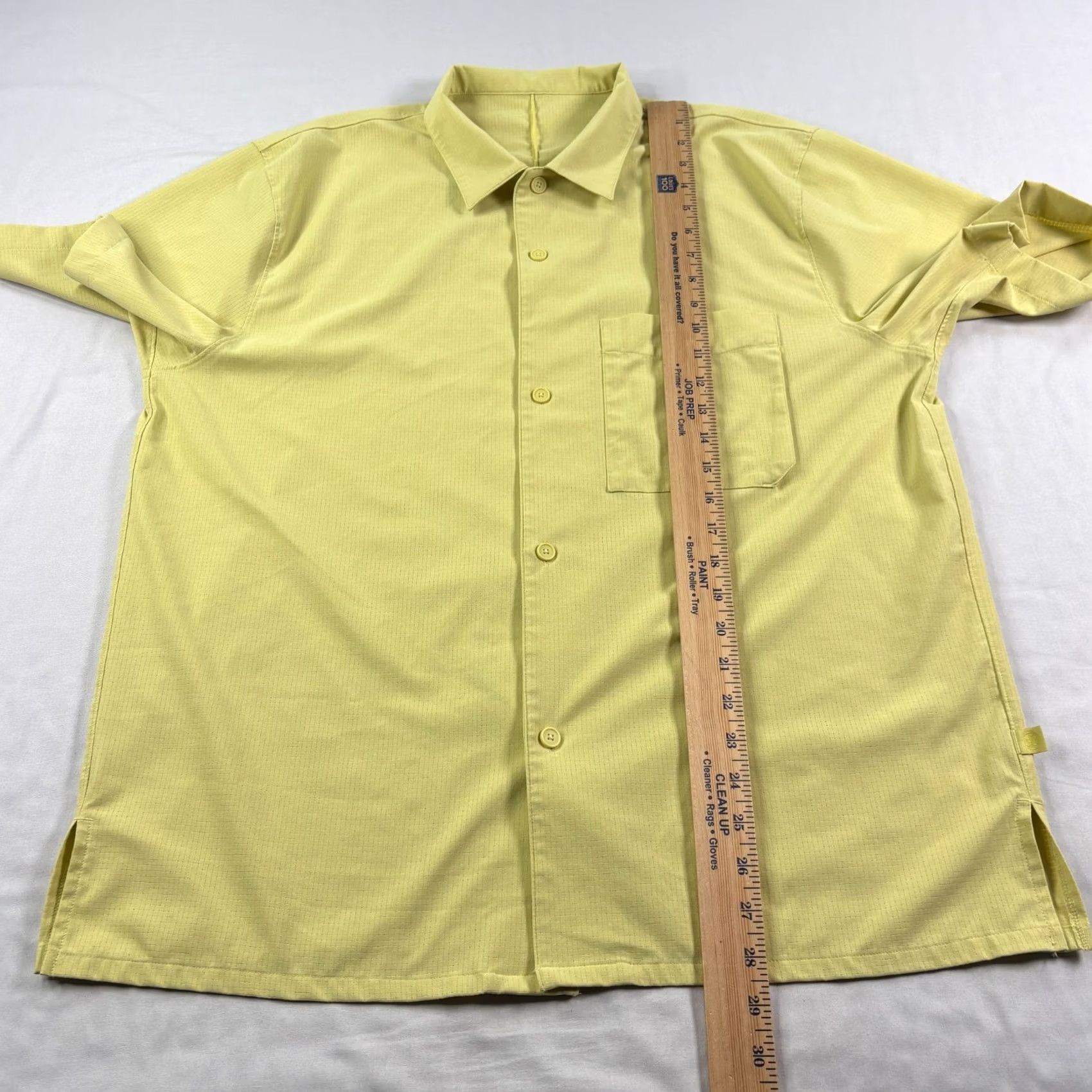 Lululemon Lululemon Shirt Men XL Yellow Button-Up Stretch Casual Camp Ripstop Short Sleeve Collared Pockets Size US XL / EU 56 / 4 - 5 Thumbnail