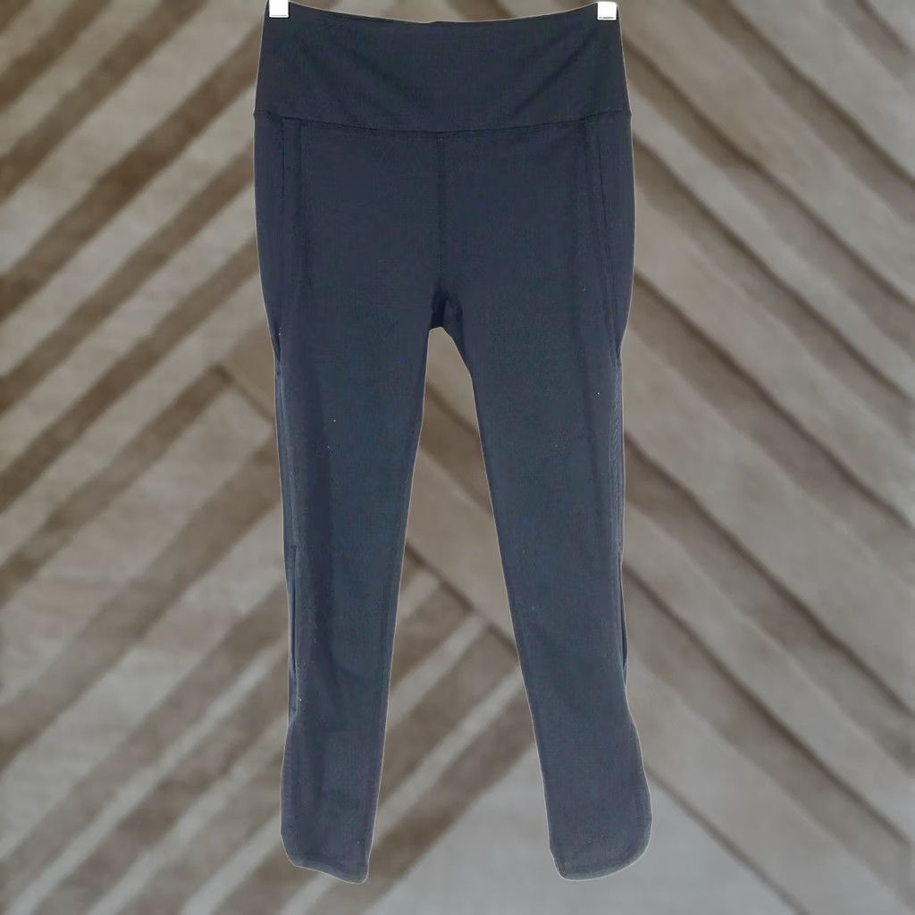 Free People FREE PEOPLE WOMEN'S SMALL BLACK ELASTIC WAIST STRETCH LEGGINGS PANTS Size 28" / US 6 / IT 42 - 1 Thumbnail