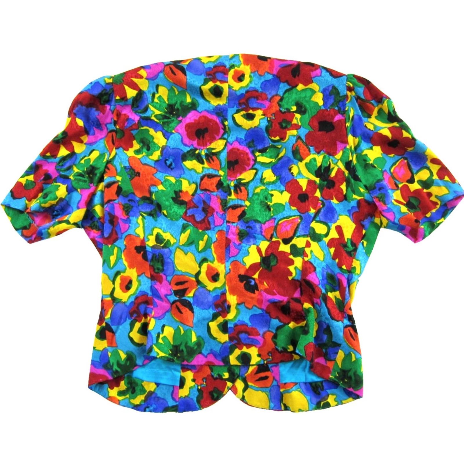 Nordstrom Nordstrom VTG Town Square Silk Blouse L Pink Floral Button Down Blouse Womens 70s Retro Classic Floral Short Sleeve Round Neck Button-Down Silk Blouse Size L / US 10 / IT 46 - 2 Thumbnail