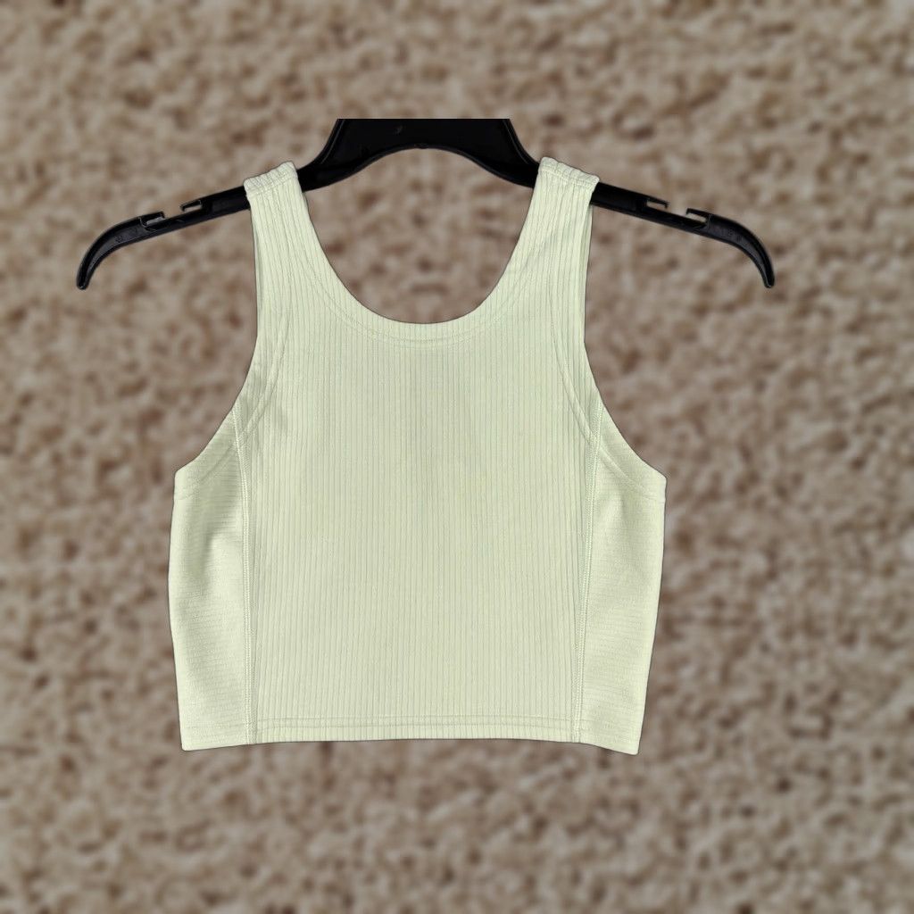 Lululemon Lululemon Shirt Women Cropped Tank Top Green Ribbed Softstreme Polyester 2 W1EDF Size XS / US 0-2 / IT 36-38 - 1 Thumbnail