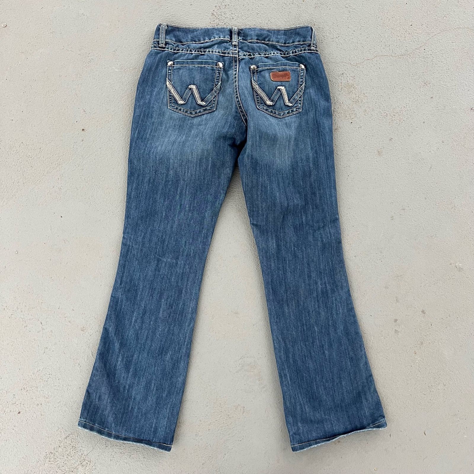 Wrangler Wrangler Mae Premium Patch Low Rise Boot Cut Jeans 7/8x32 Size 30" / US 8 / IT 44 - 4 Thumbnail