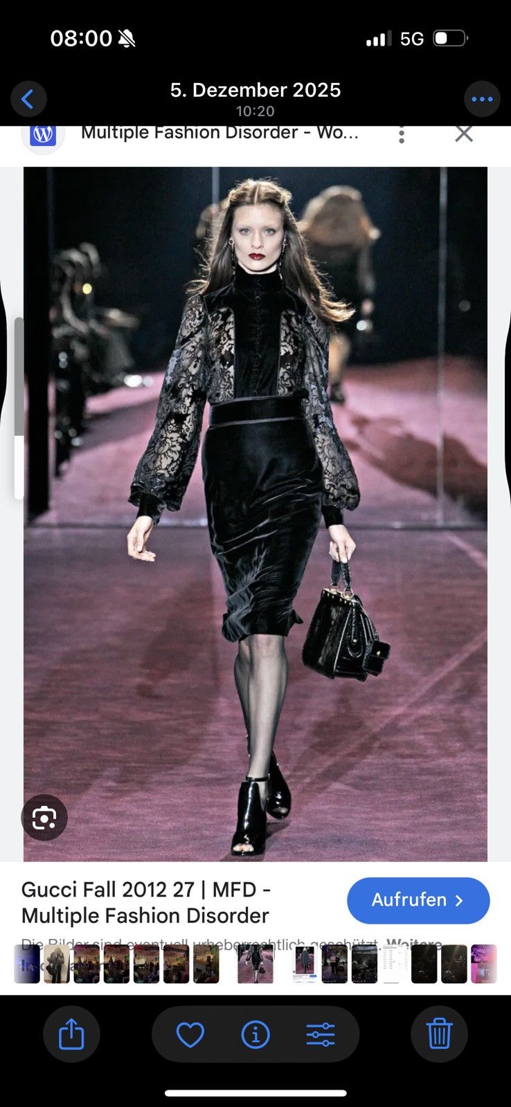 Gucci Gucci 2012 velvet lace dress, Frida ers. IT 36/ xs. Size XS / US 0-2 / IT 36-38 - 6 Thumbnail
