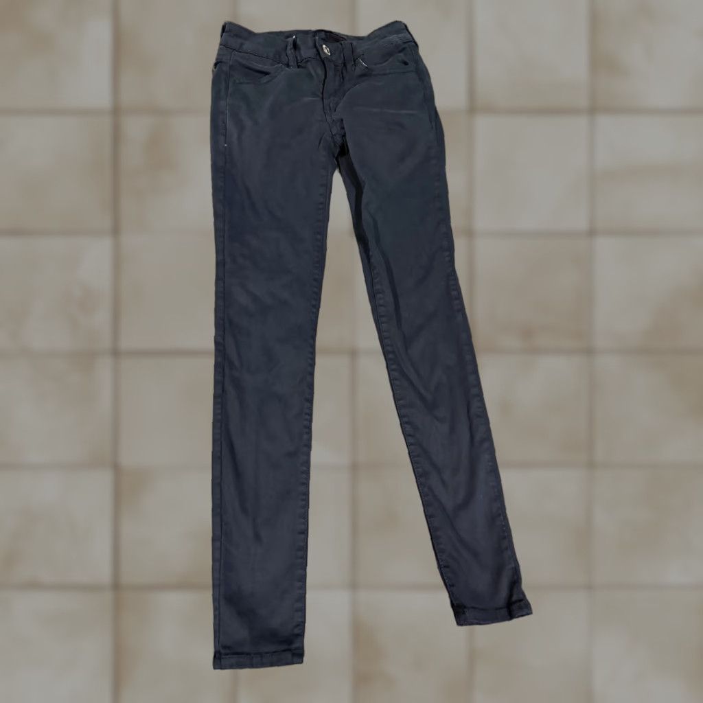American Eagle Outfitters VINTAGE? No. American Eagle Outfitters Jeans Womens 00 Dark Blue Jegging Super Stretch Denim Jeans 5-Pocket Pocket Womens Mens? Size 24" / US 00 / IT 34 - 1 Thumbnail