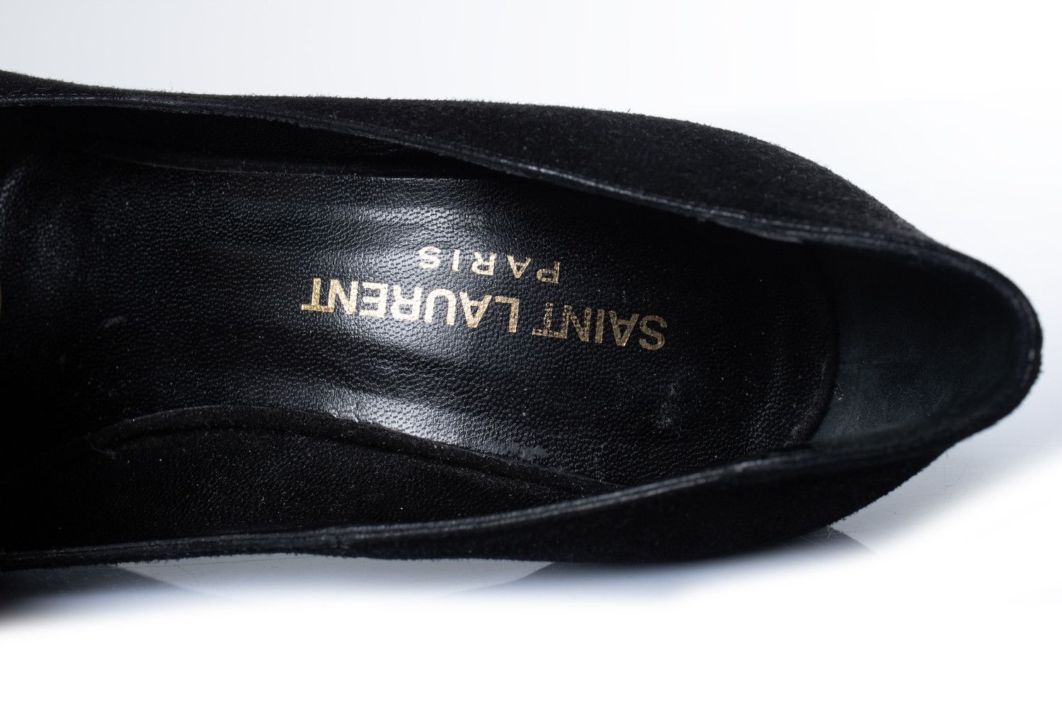 Saint Laurent Paris Saint Laurent, Black suede janis pump Size US 6 / IT 36 - 8 Thumbnail