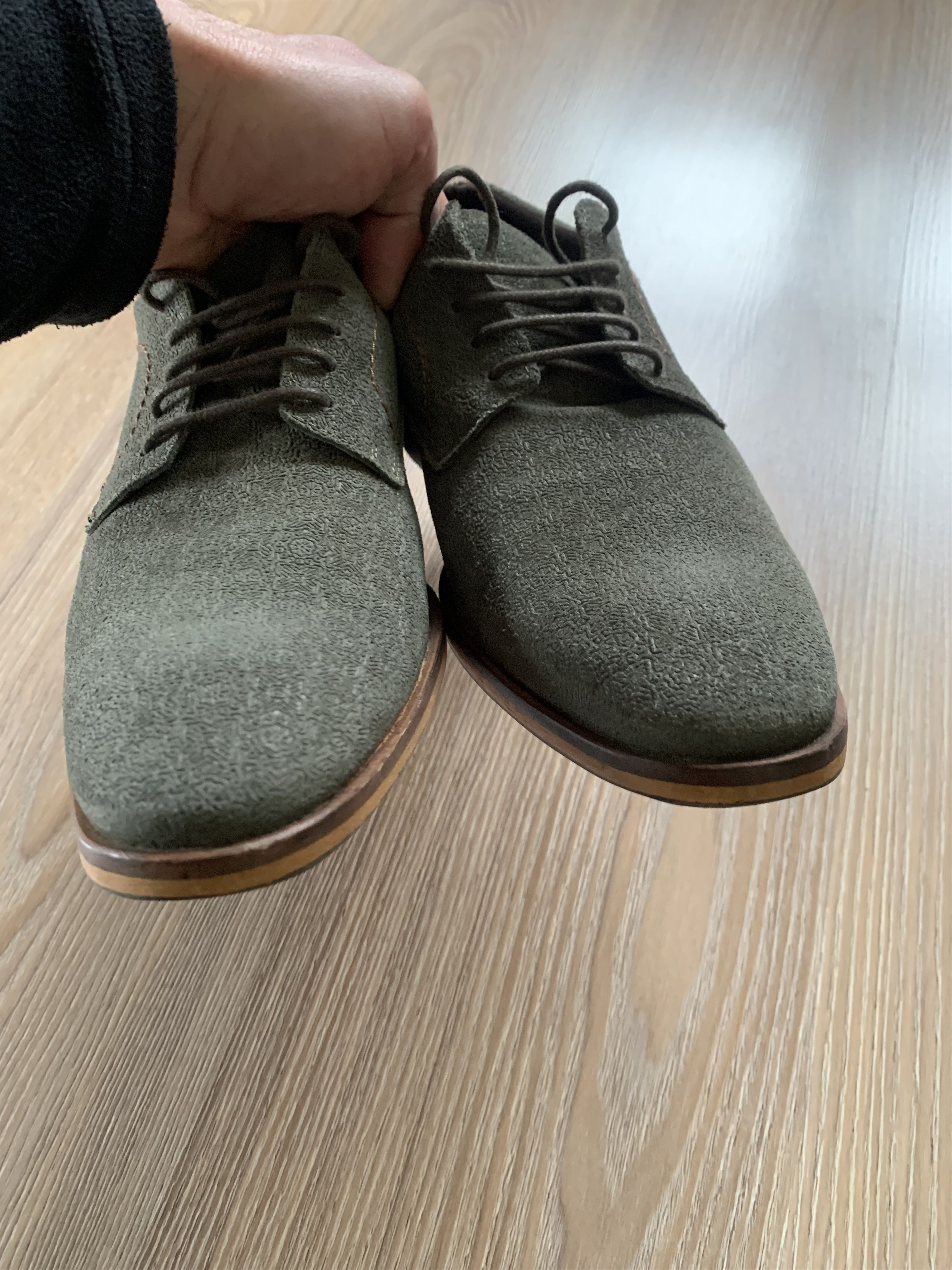 Handmade Hand Crafted Men's Embossed Suede Oxford Shoes Size US 10 / EU 43 - 7 Thumbnail