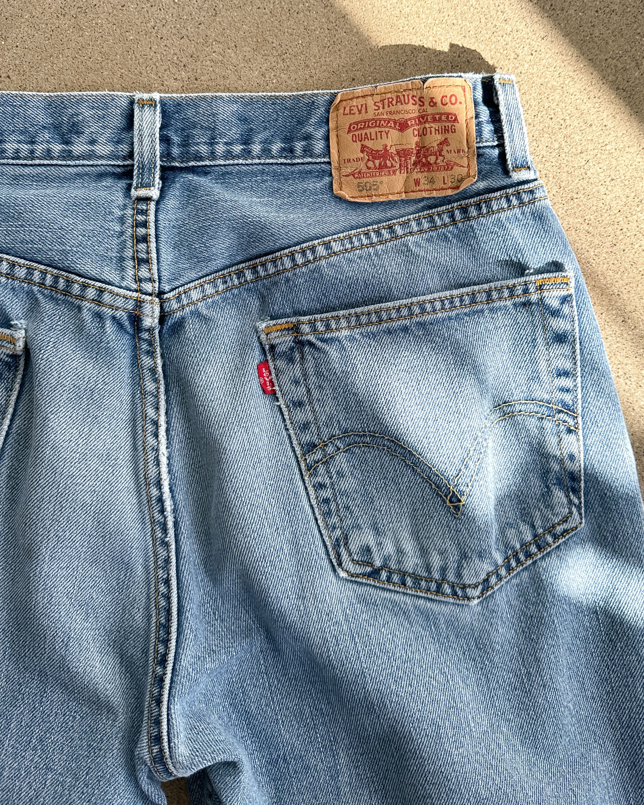 Levi's Vintage 2000s Levi's 505 Jeans Straight Leg 33 Distressed Size US 33 - 7 Thumbnail