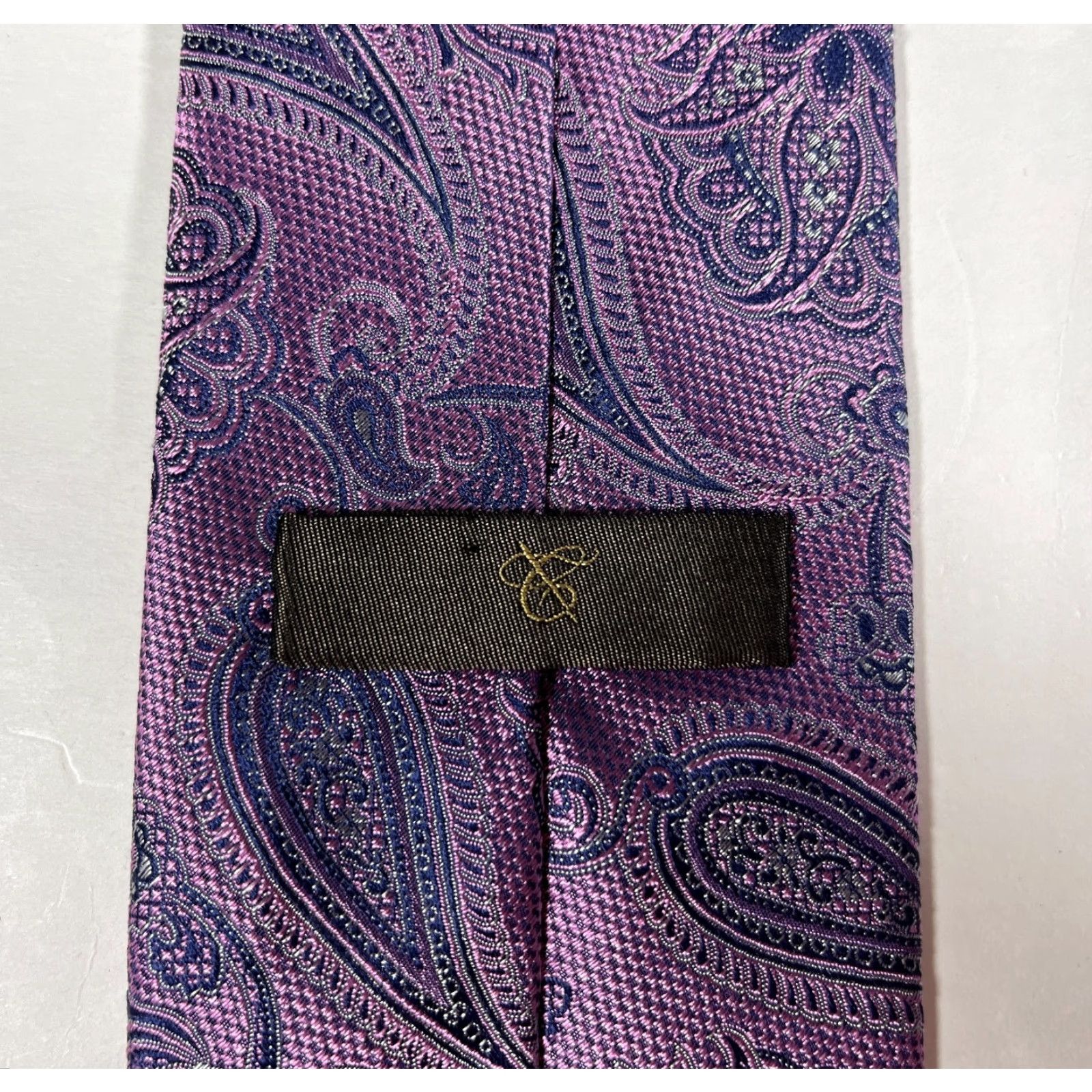 Canali Canali Men’s Silk Tie Woven Paisley Purple Made in Italy Long 64.25" Wide 3.5" Luxury Designer Necktie Mens Size ONE SIZE - 7 Thumbnail