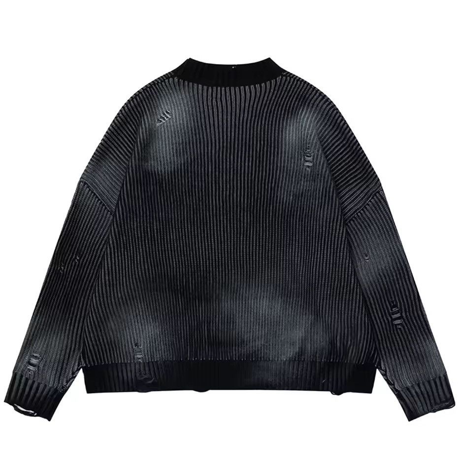 Other Retro Distressed Hole Knitted Hip Hop Vintage Sweater Size US M / EU 48-50 / 2 - 2 Thumbnail