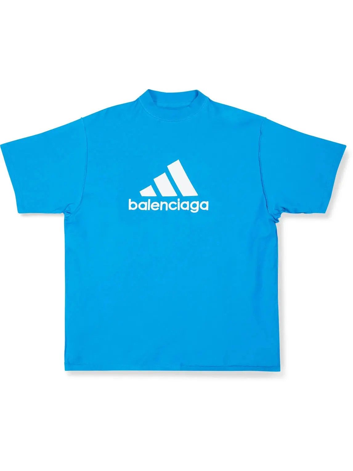 Adidas × Balenciaga o1w1db10824 T-Shirt Oversized in Blue Size US L / EU 52-54 / 3 - 1 Thumbnail