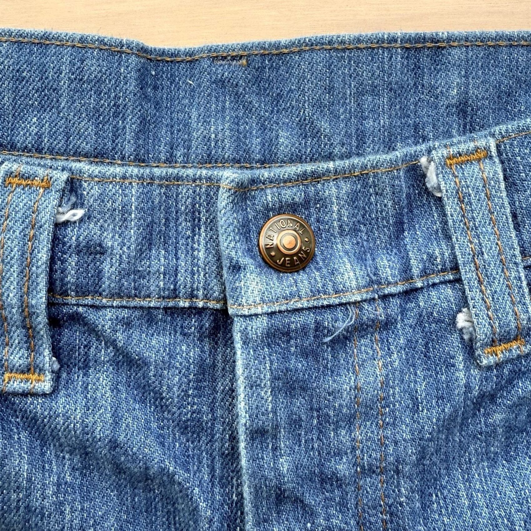 Vintage VINTAGE National Flare Jeans 28 Blue Medium Wash 80s Bell Bottoms Women Medium Wash Blue Denim Bell Bottoms 80s USA")) Size 30" / US 8 / IT 44 - 5 Thumbnail