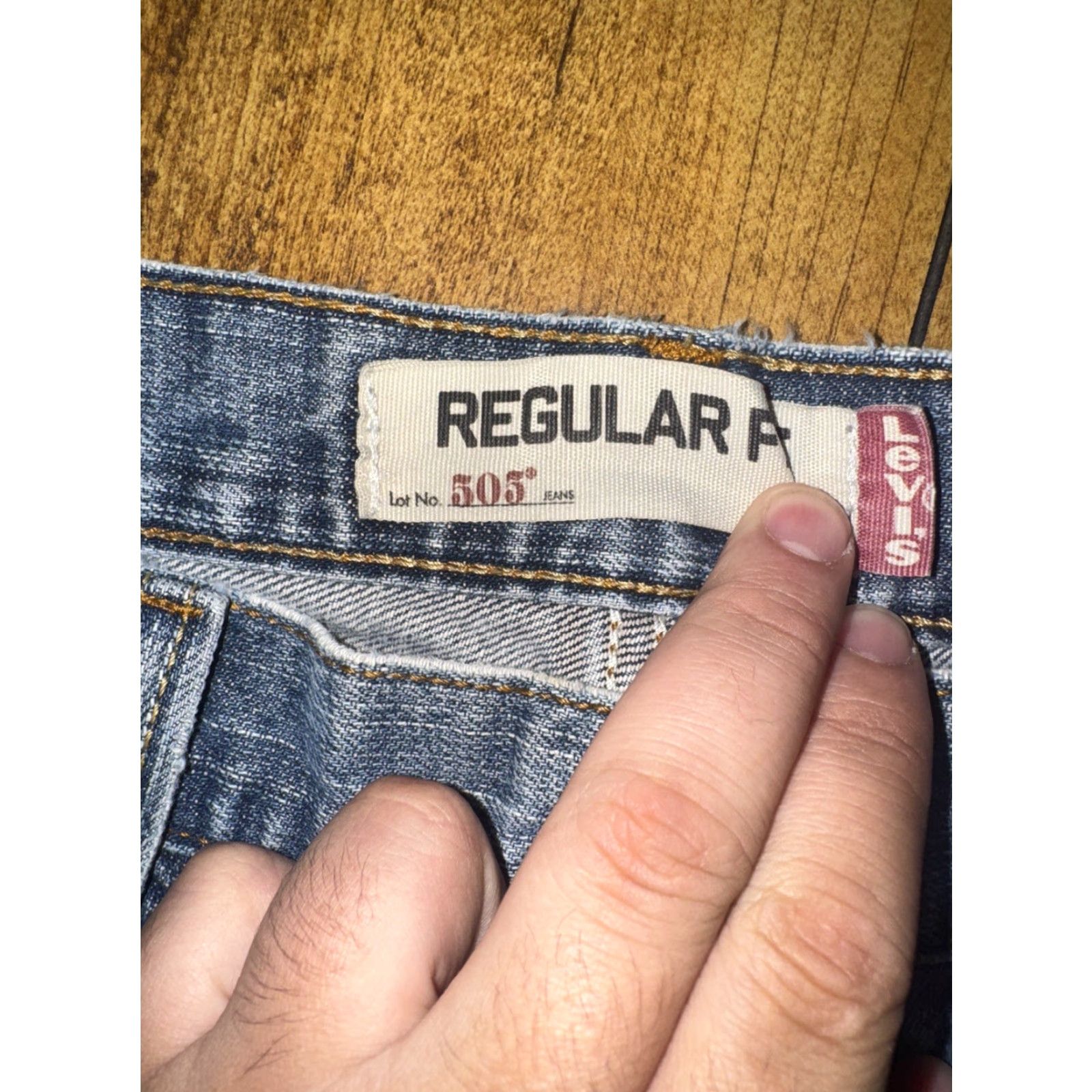 Levi's VINTAGE Levi’s 505 Jeans Blue Distressed Paint Grunge 34x29 Regular Fit Mens Straight 34 in 29 in Denim Size US 34 / EU 50 - 6 Thumbnail