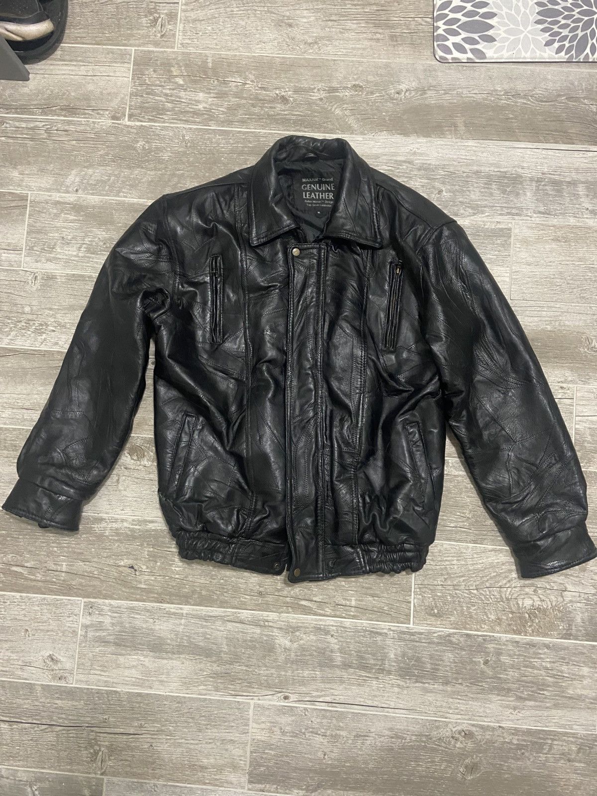 Vintage Vintage Italian 90s maxam genuine leather/Lambskin jacket Size US XL / EU 56 / 4 - 2 Thumbnail