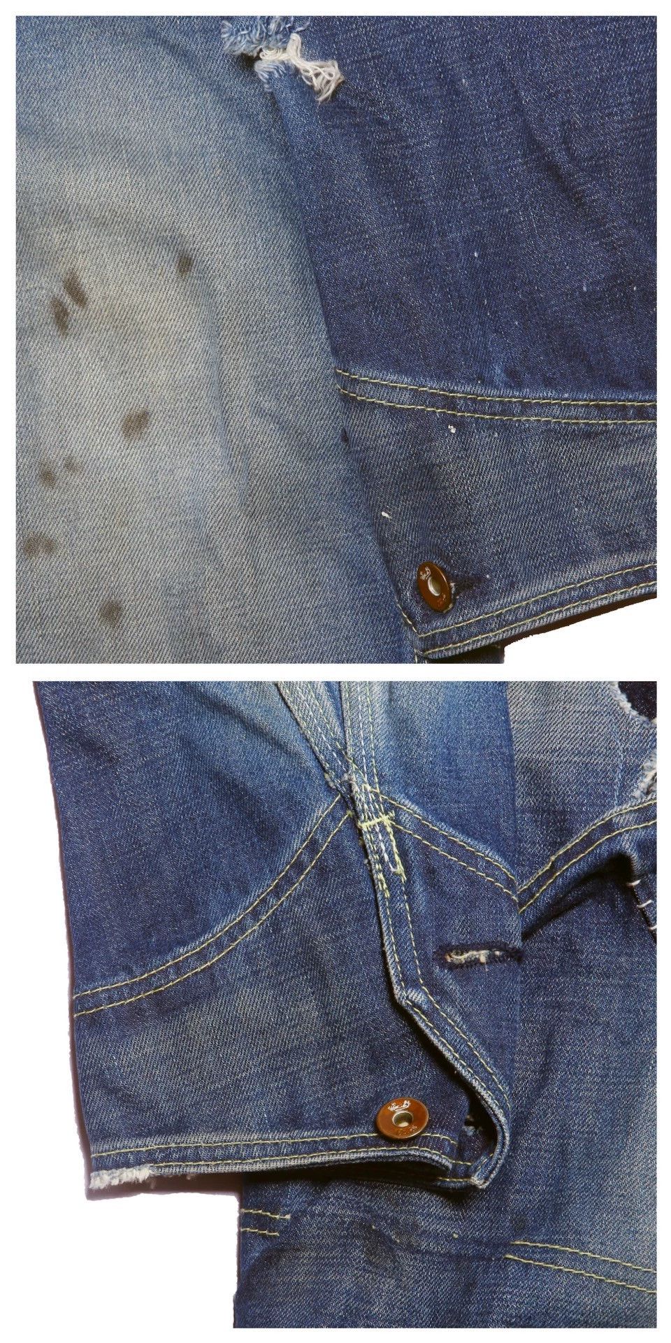 Neighborhood Neighborhood Vintage Denim M Indigo Distressed Oil/Splash Size US M / EU 48-50 / 2 - 7 Thumbnail