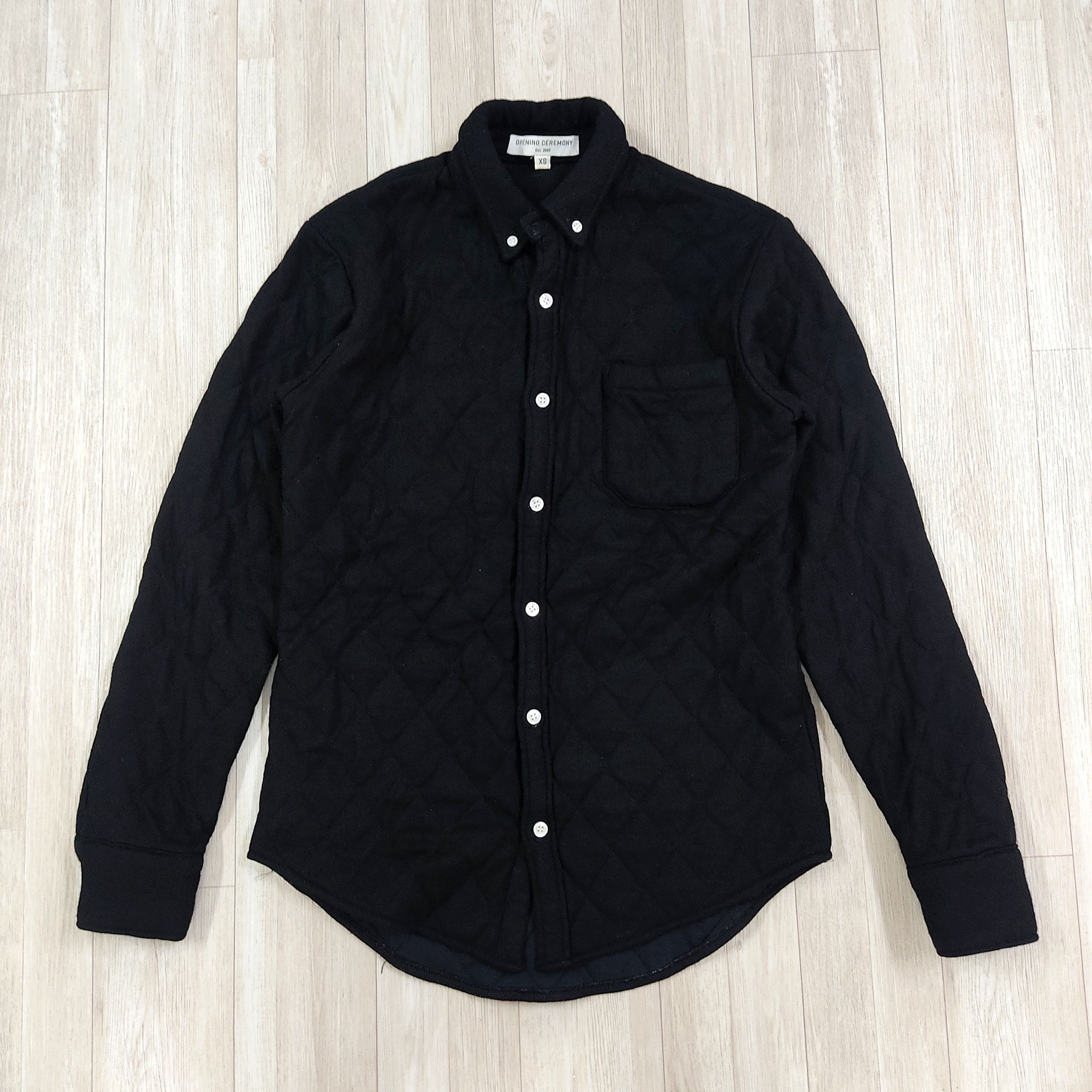 Designer × Opening Ceremony OPENING CEREMONY Wool Quilted Button-Up Shirt Jacket Size US XS / EU 42 / 0 - 3 Thumbnail