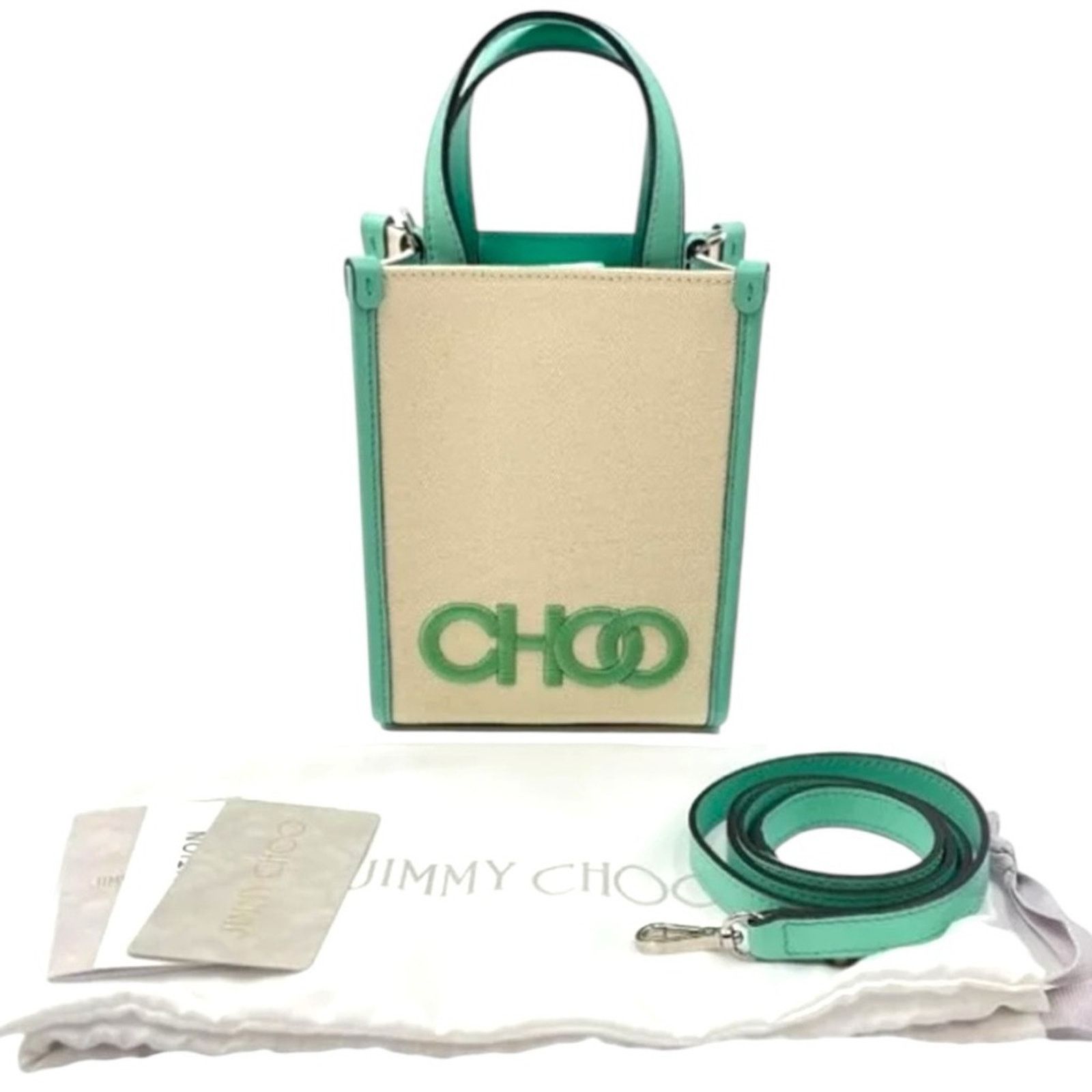 Jimmy Choo Jimmy Choo Mini Tote Crossbody Antique Jade NWT Size ONE SIZE - 8 Thumbnail