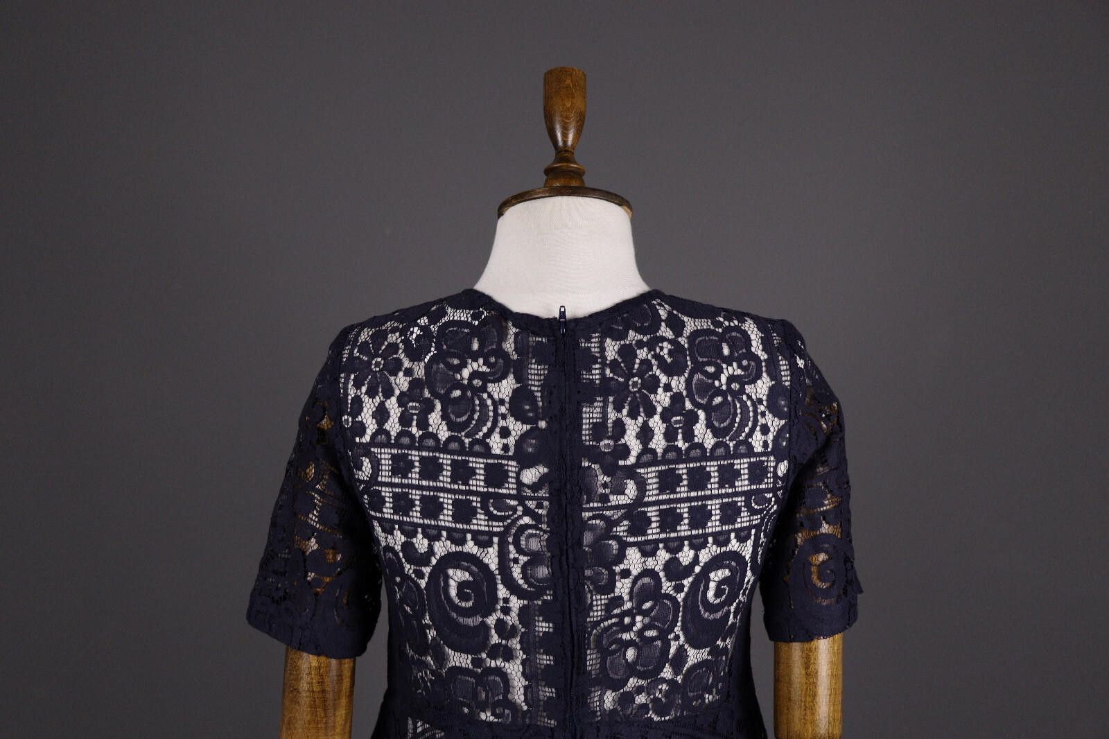 Designer Max Mara Studio Blue Mesh Lace Floral US 2 / 36 / UK 4 Size M / US 6-8 / IT 42-44 - 6 Thumbnail