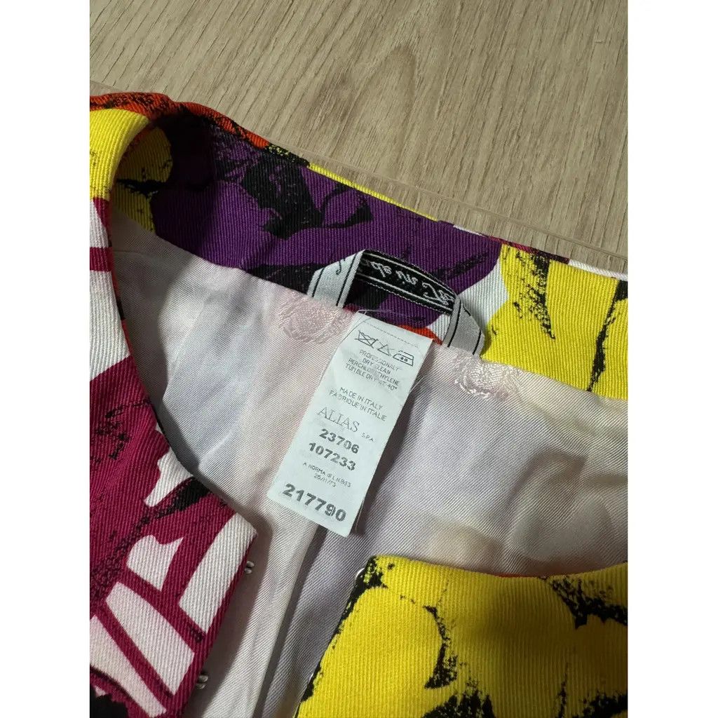 Versace GIANNI VERSACE Vintage Pop Art Blazer Jacket Rose Print IT42 Size M / US 6-8 / IT 42-44 - 6 Thumbnail