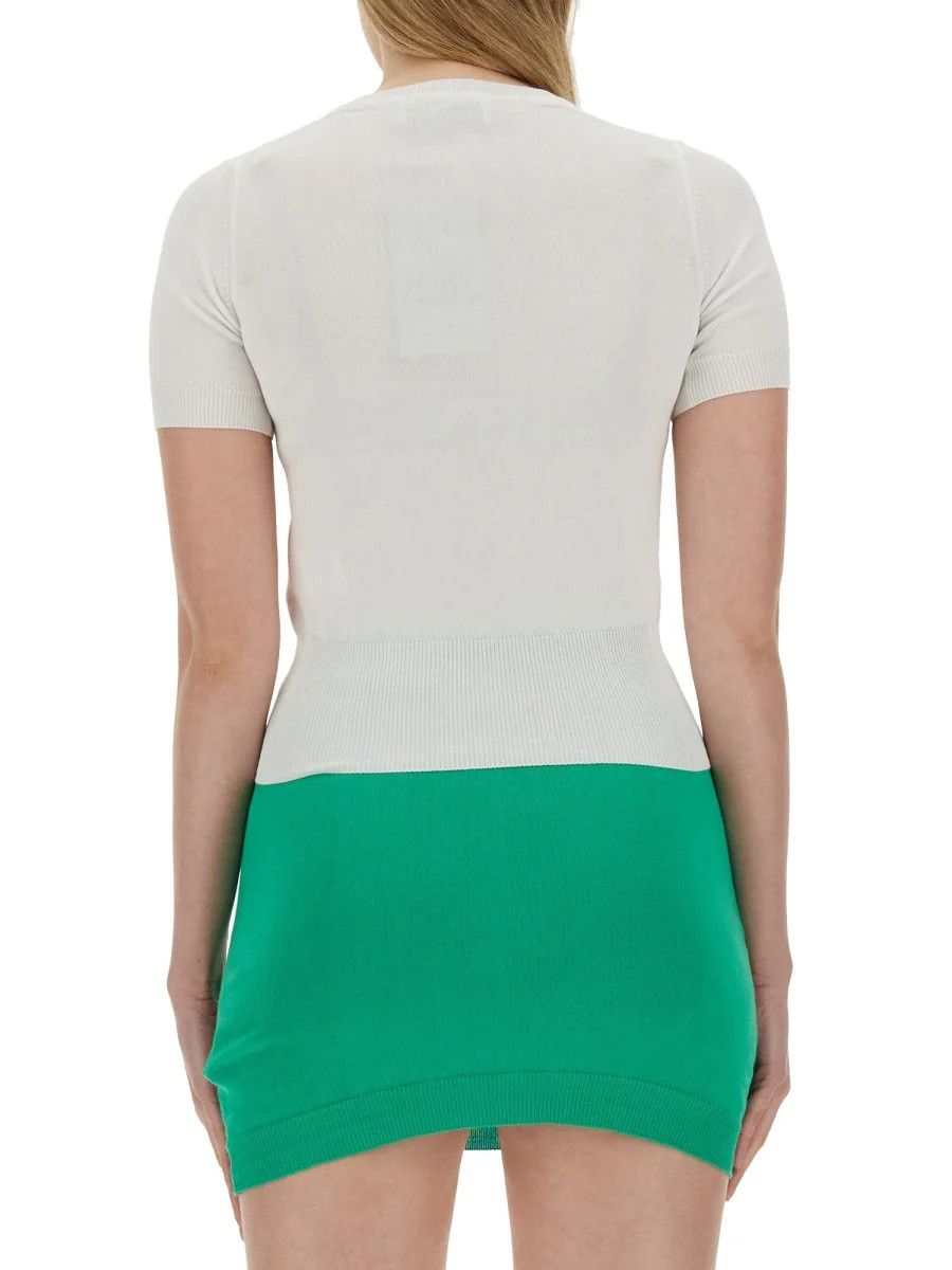 Vivienne Westwood o1s22i1n0924 Bea Short-Sleeve Sweater in White Size L / US 10 / IT 46 - 2 Thumbnail