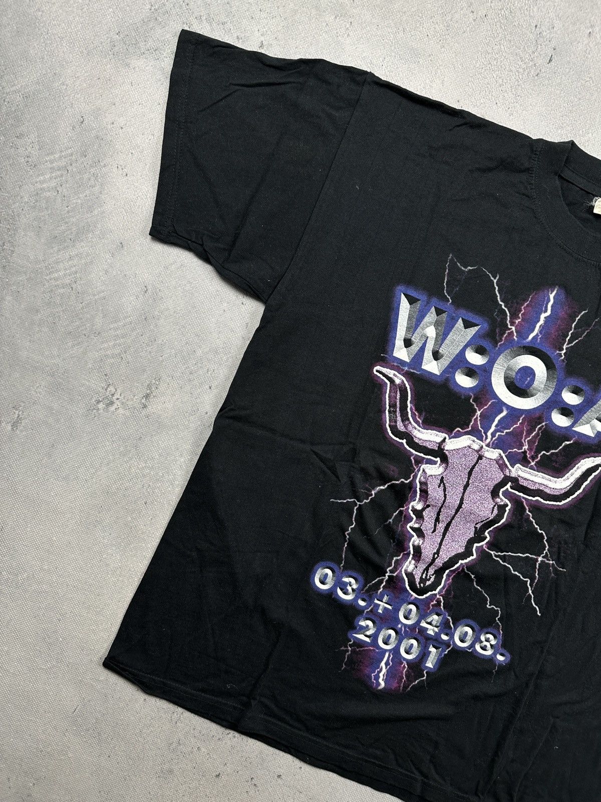 Vintage Vintage Wacken Open Air 2001 Lightning Skull Metal T Shirt Size US XL / EU 56 / 4 - 3 Thumbnail