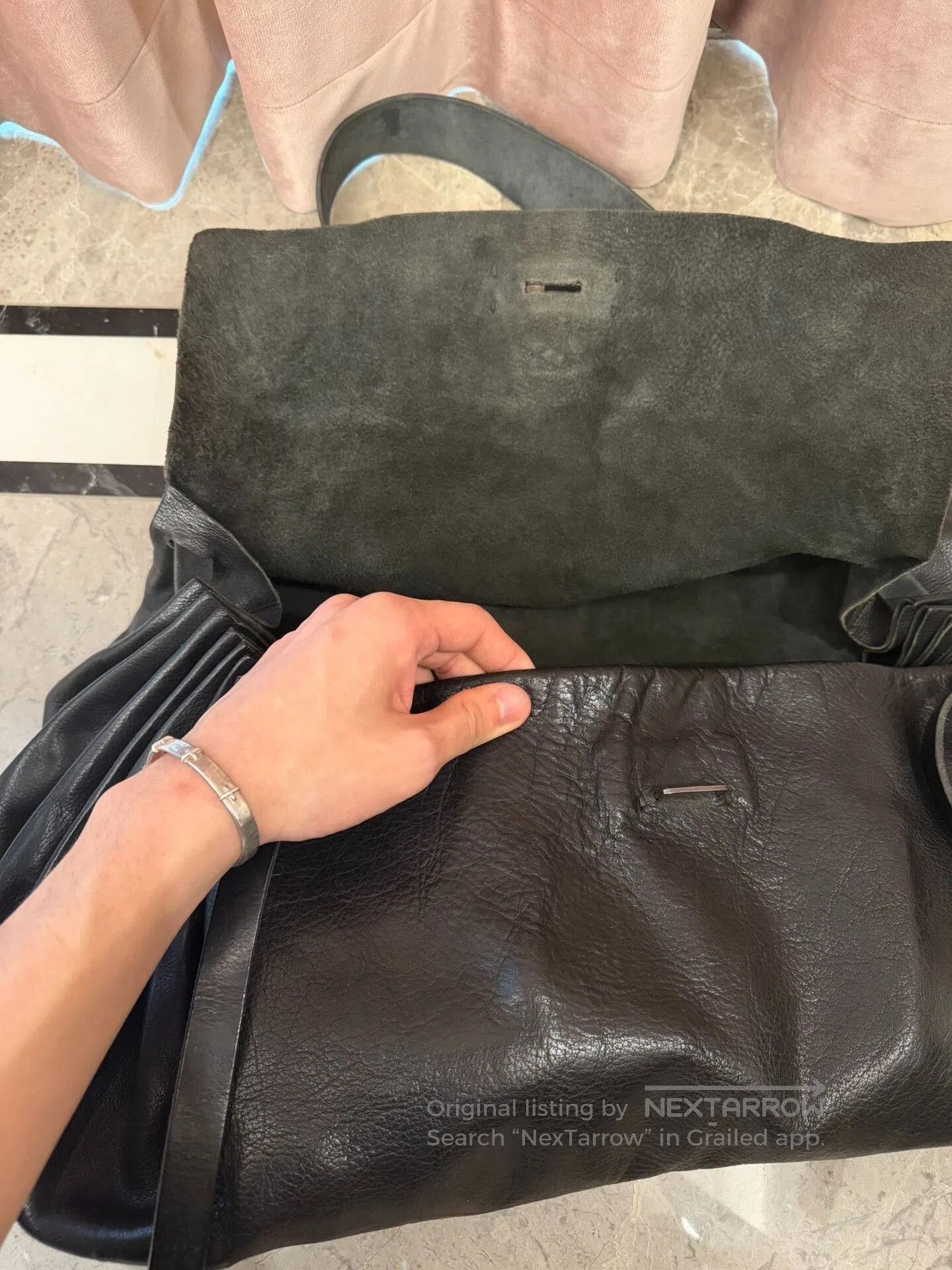 Ma+ Maurizio Amadei Black Leather Shell Bag. Size ONE SIZE - 6 Thumbnail