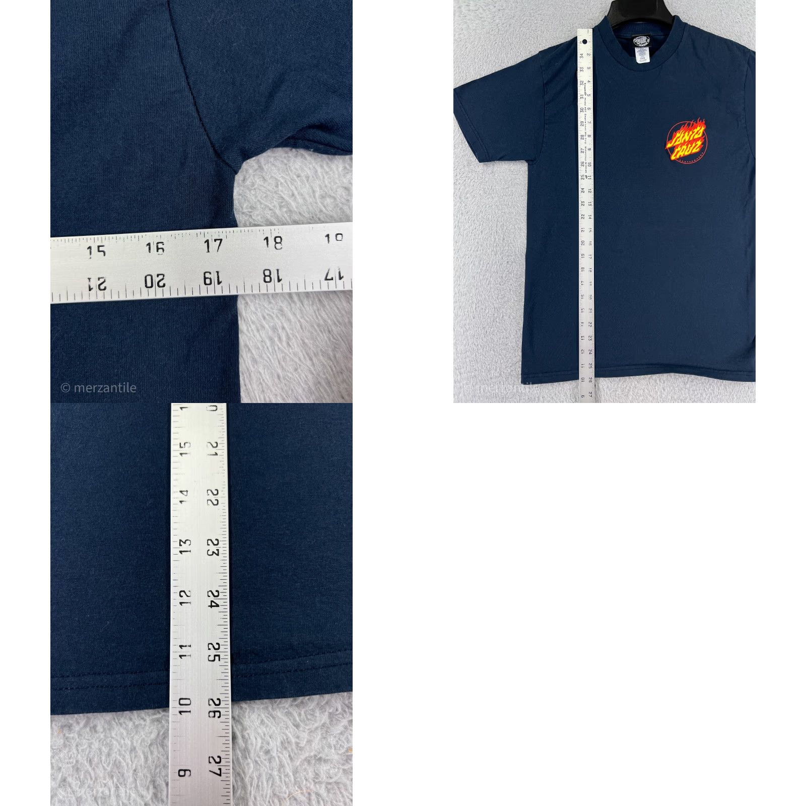 Vintage Santa Cruz Mens Shirt Small Blue Logo Short Sleeve Skate Surfing Shirt Size US S / EU 44-46 / 1 - 9 Thumbnail