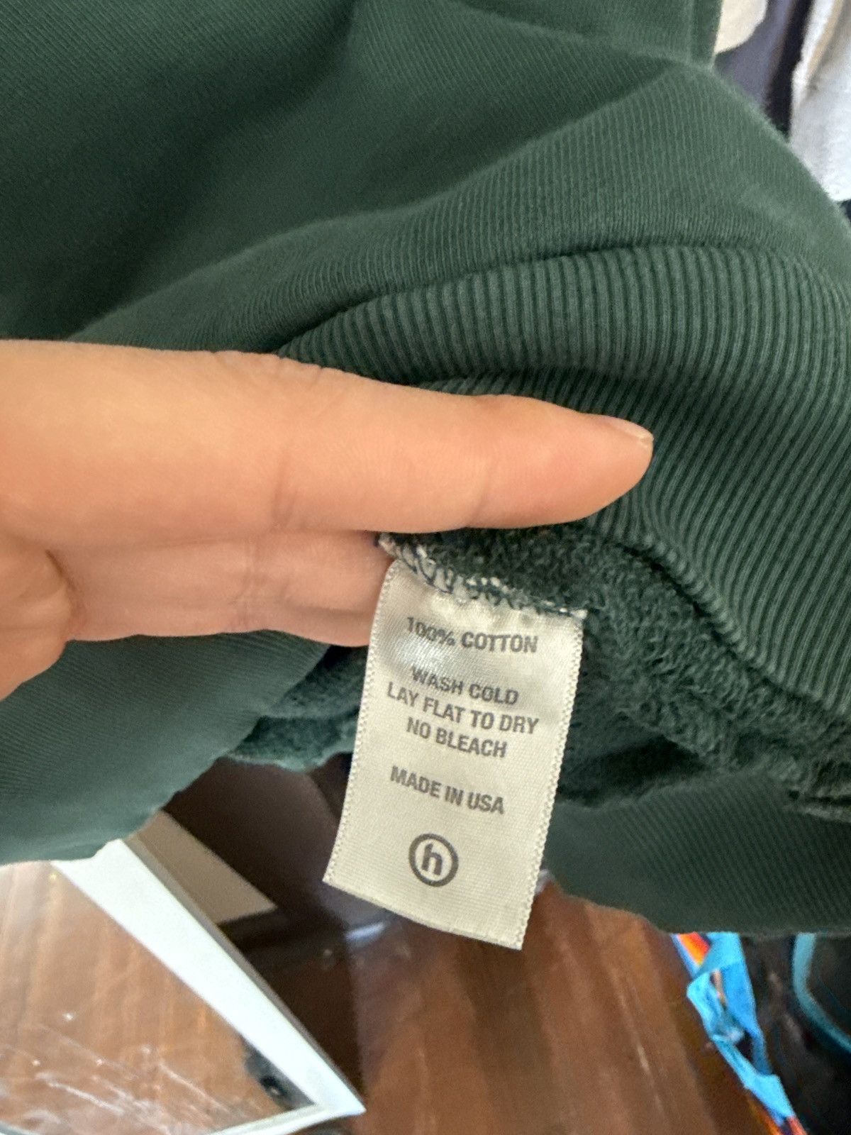 HIDDEN HIDDEN Sun faded green hoodie Size US M / EU 48-50 / 2 - 3 Thumbnail