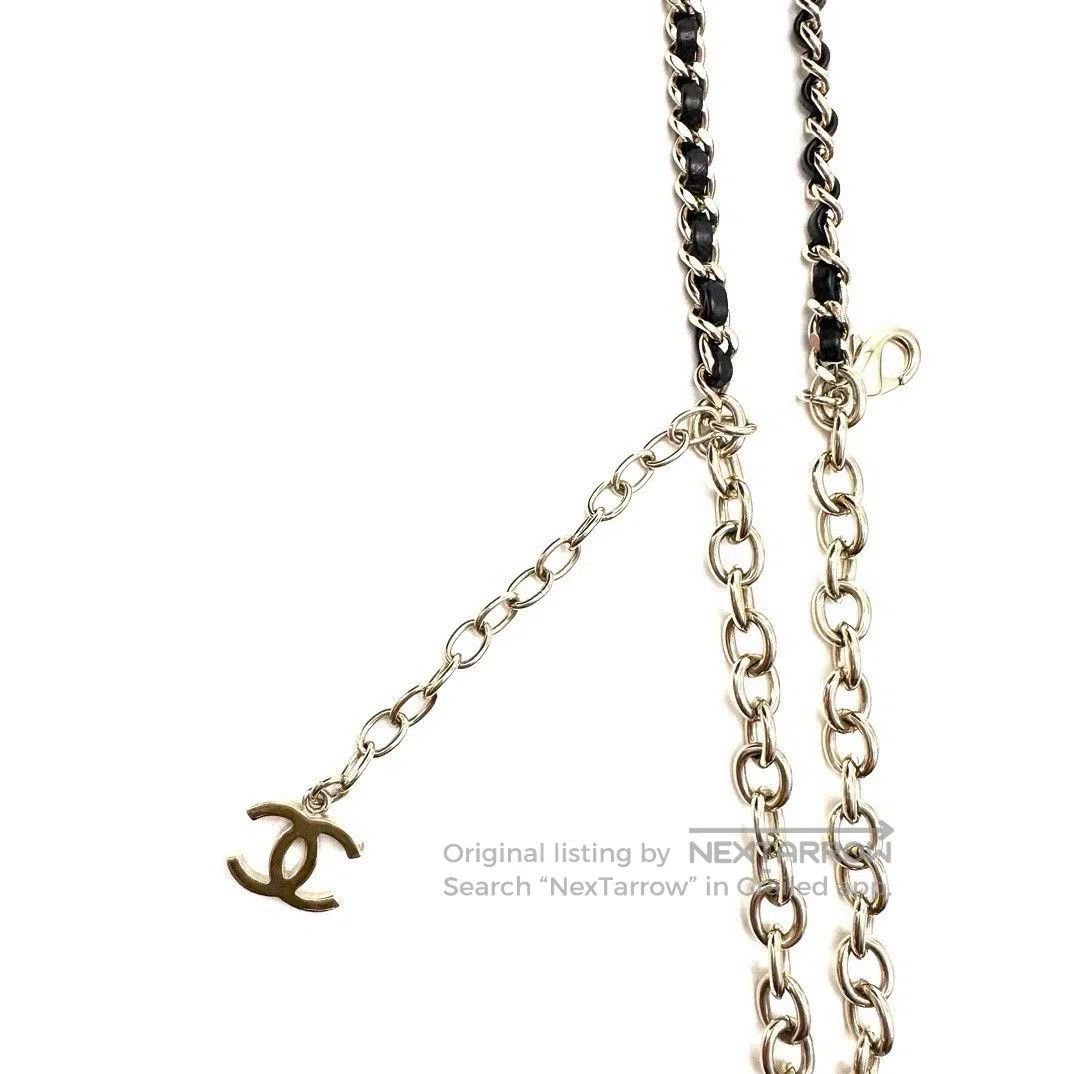 Chanel Chanel Silver Chain Black Heart Pendants. Size ONE SIZE - 6 Thumbnail