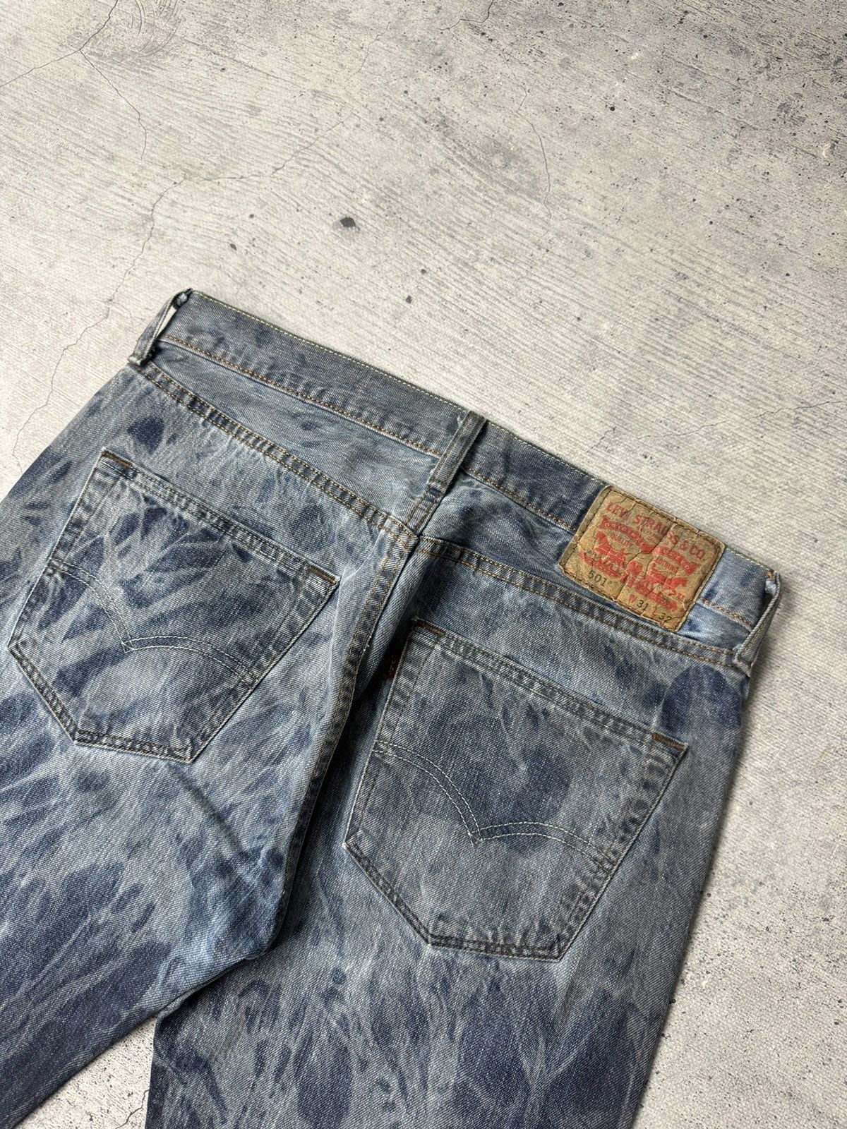 Japanese Brand Jeans Vintage Levi’s Faded distressed y2k pants Size US 31 - 3 Thumbnail