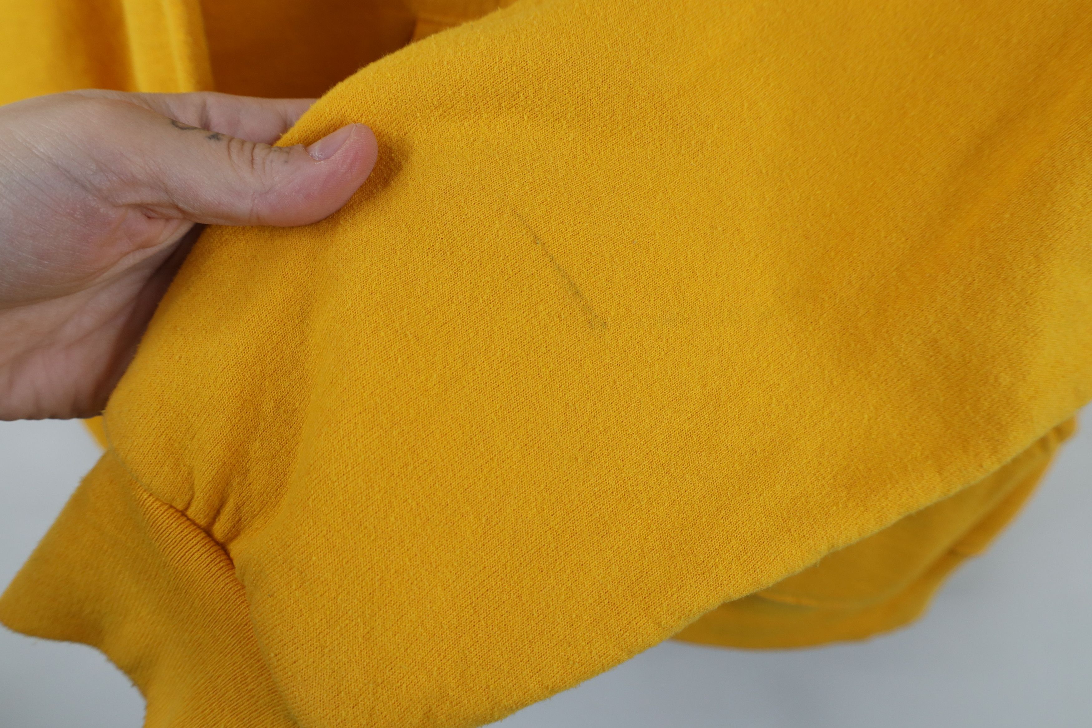 Vintage Vintage 90s Streetwear Blank Hoodie Sweatshirt Yellow Size US S / EU 44-46 / 1 - 5 Thumbnail