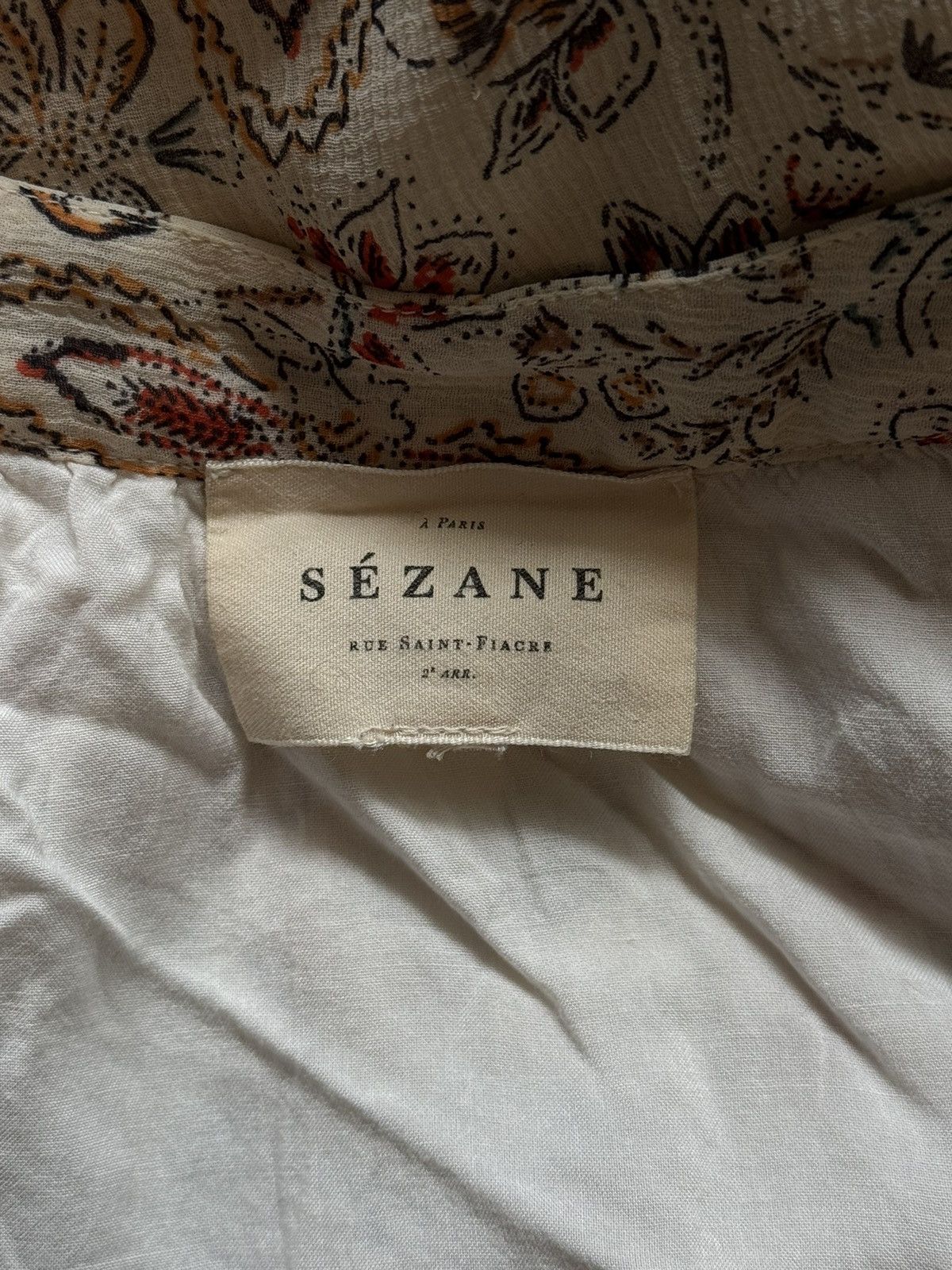 Designer × Sezane Sezane Paris oldmoney style floral pattern mini dress Size L / US 10 / IT 46 - 6 Thumbnail