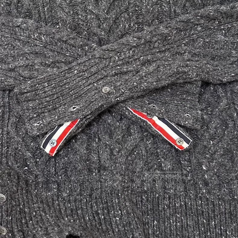 Thom Browne Thom Browne Heather Grey Classic Logo Wool Sweater Size US M / EU 48-50 / 2 - 6 Thumbnail