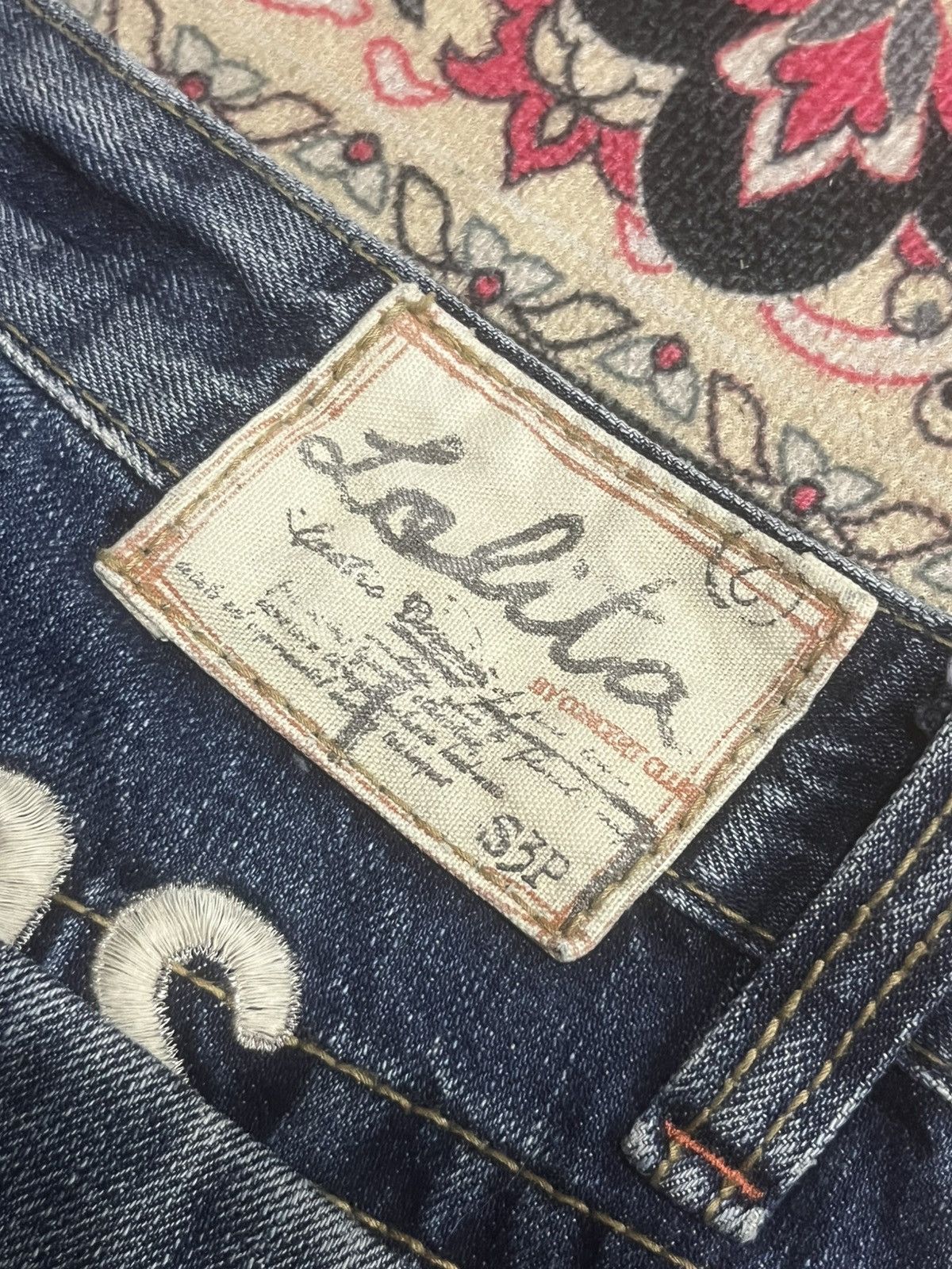 Hysteric Glamour Vintage Japanese Lolita Slogan Clawmark Ripped Loose Jeans Size US 34 / EU 50 - 9 Thumbnail