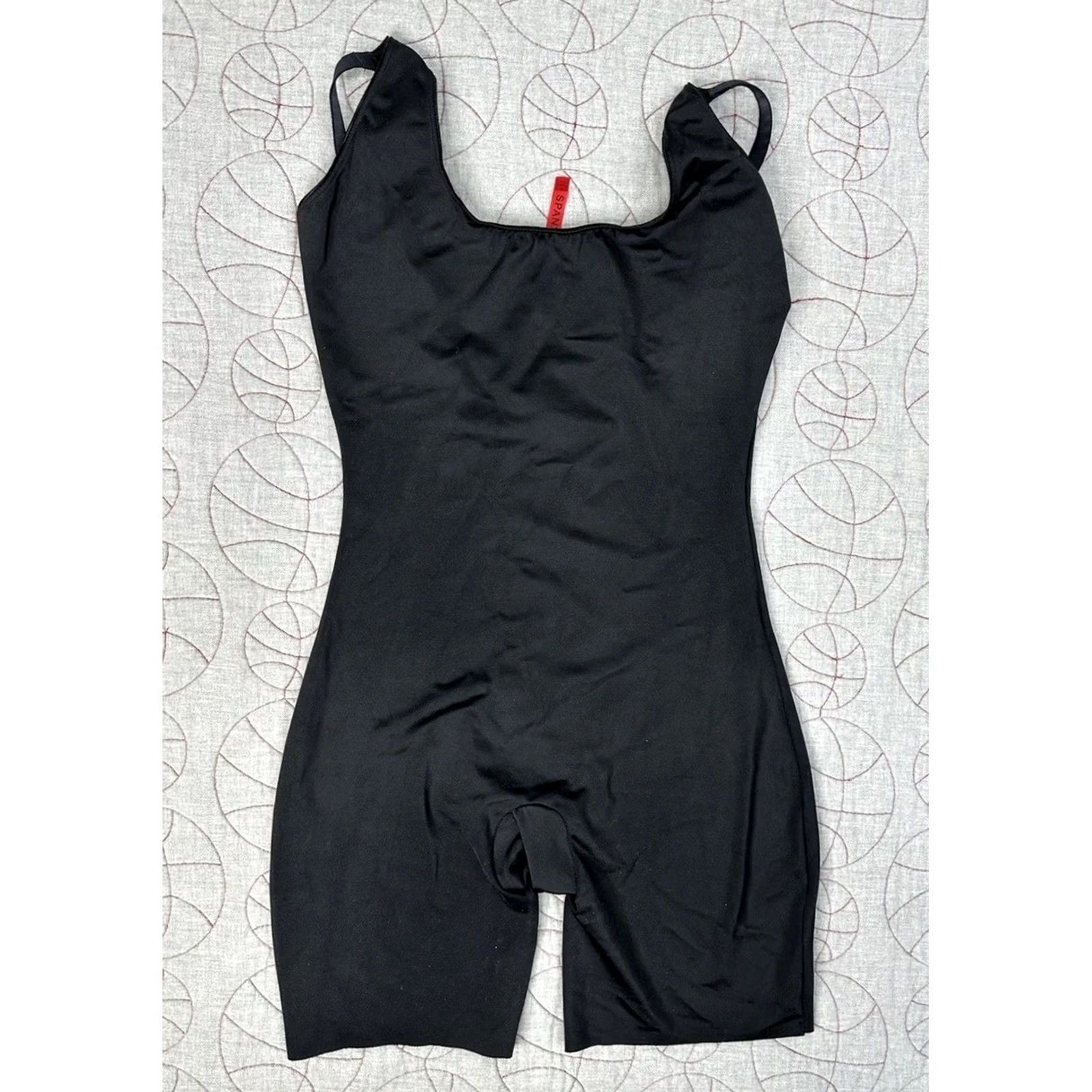 Spanx Spanx Bodysuit Black L Women’s Large Shapewear Open Bust Mid Thigh Body Suit Size L / US 10 / IT 46 - 3 Thumbnail