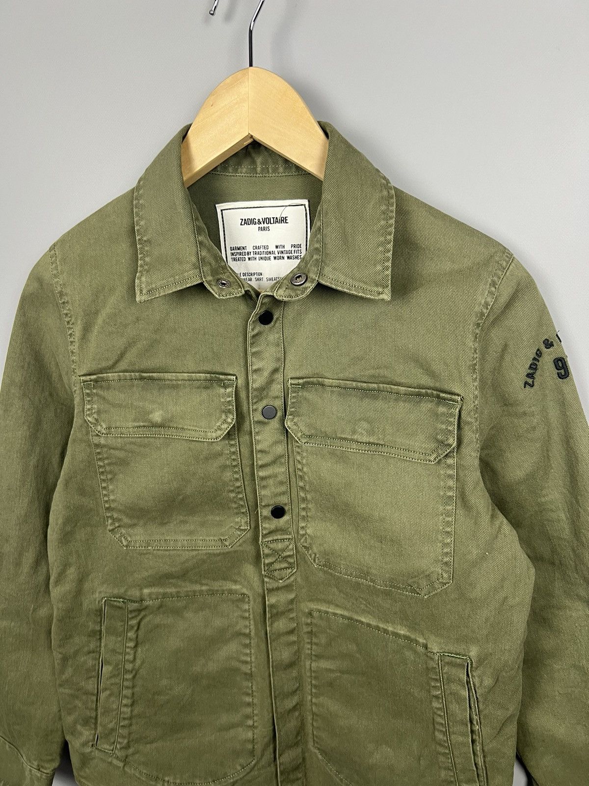 Zadig & Voltaire Zadig & Voltaire Kayak Military Jacket RARE Big Logo Army Size US XS / EU 42 / 0 - 7 Thumbnail