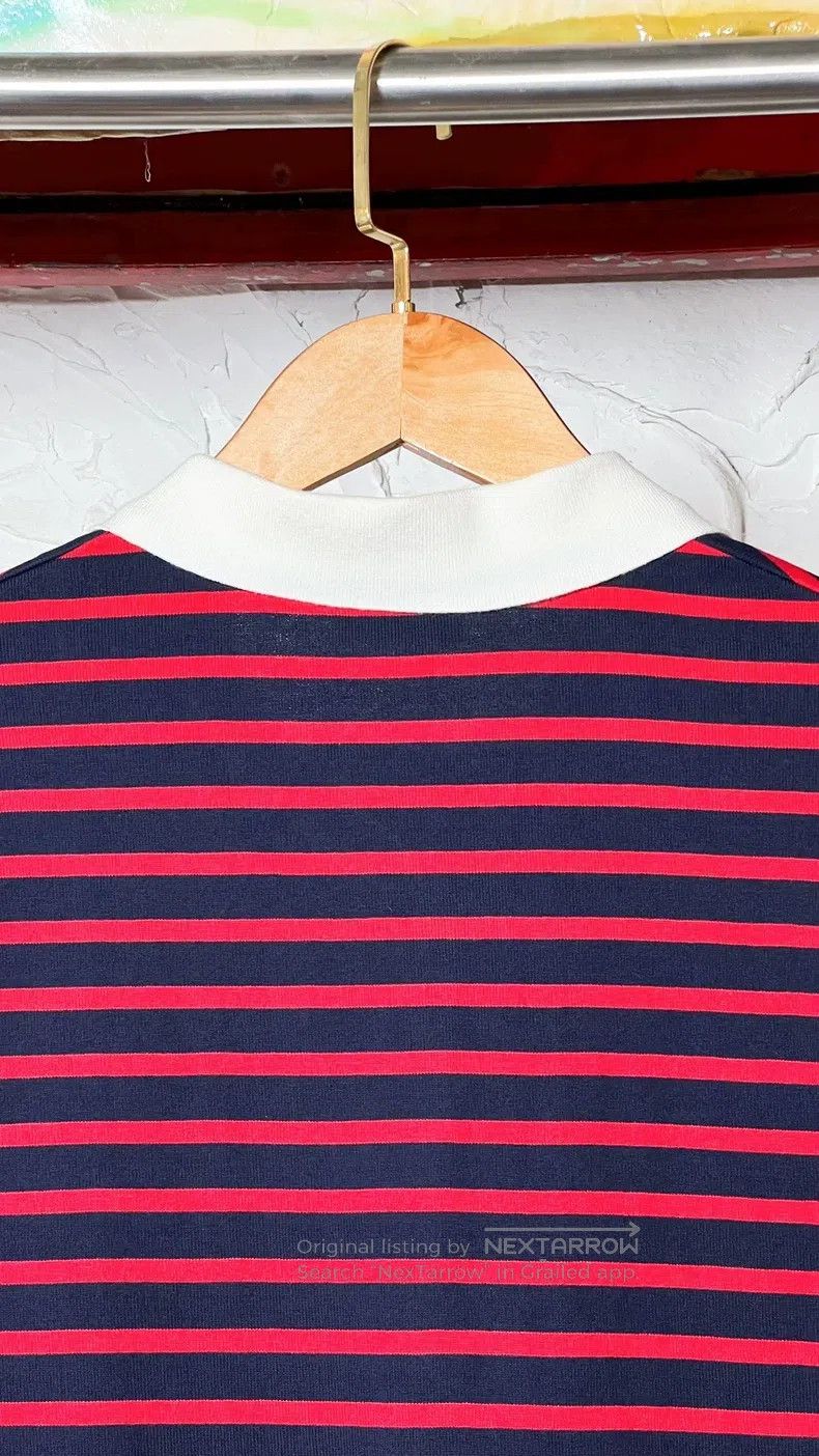 Saint Laurent Paris Saint Laurent Paris Men's Striped Polo Shirt Short Sleeve Size US XL / EU 56 / 4 - 5 Thumbnail